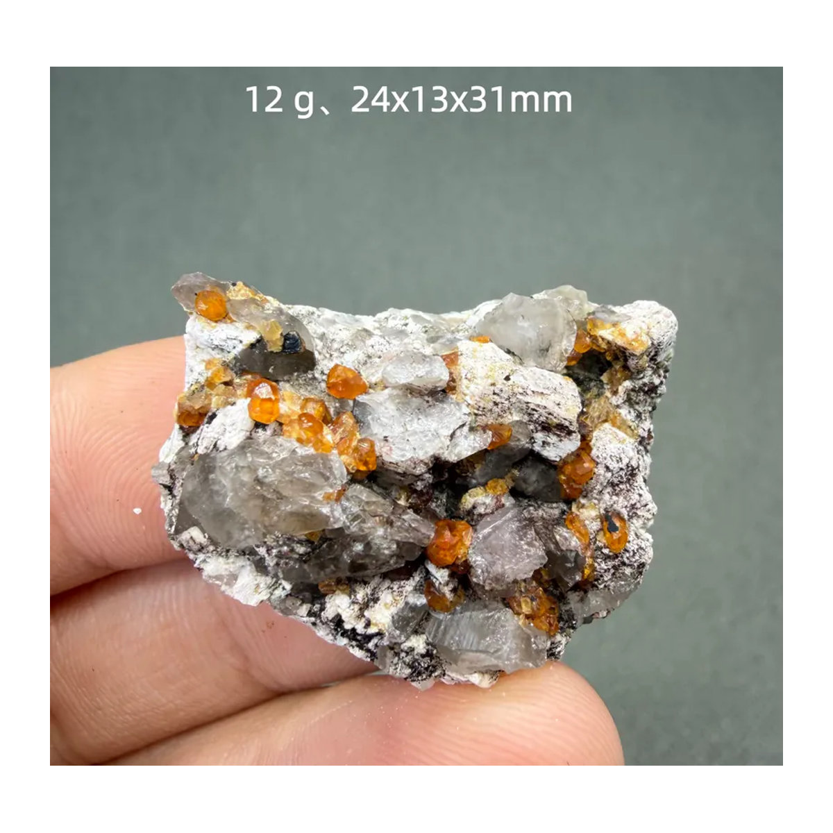 QIANCHUAN Kristallcluster aus natürlichem Granat und Quarz mit abwechselnden Schichten in Mehrfarbig - Bild 1