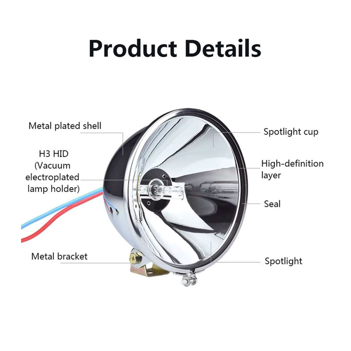 QIDEWIN LED Suchscheinwerfer für LKW und Offroad 4x4 in 5 Zoll und 7 Zoll mit 12V 24V Langstrecken-Arbeitsleuchten - Bild 3