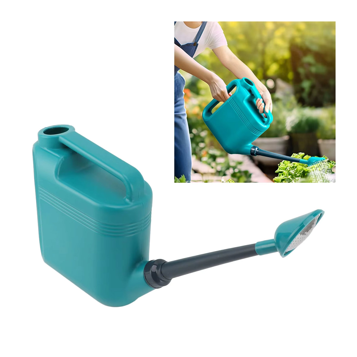 Qiilu Gießkanne 5l aus PP mit langem Ausguss und Sprühfunktion für Garten und Blumen - Bild 7