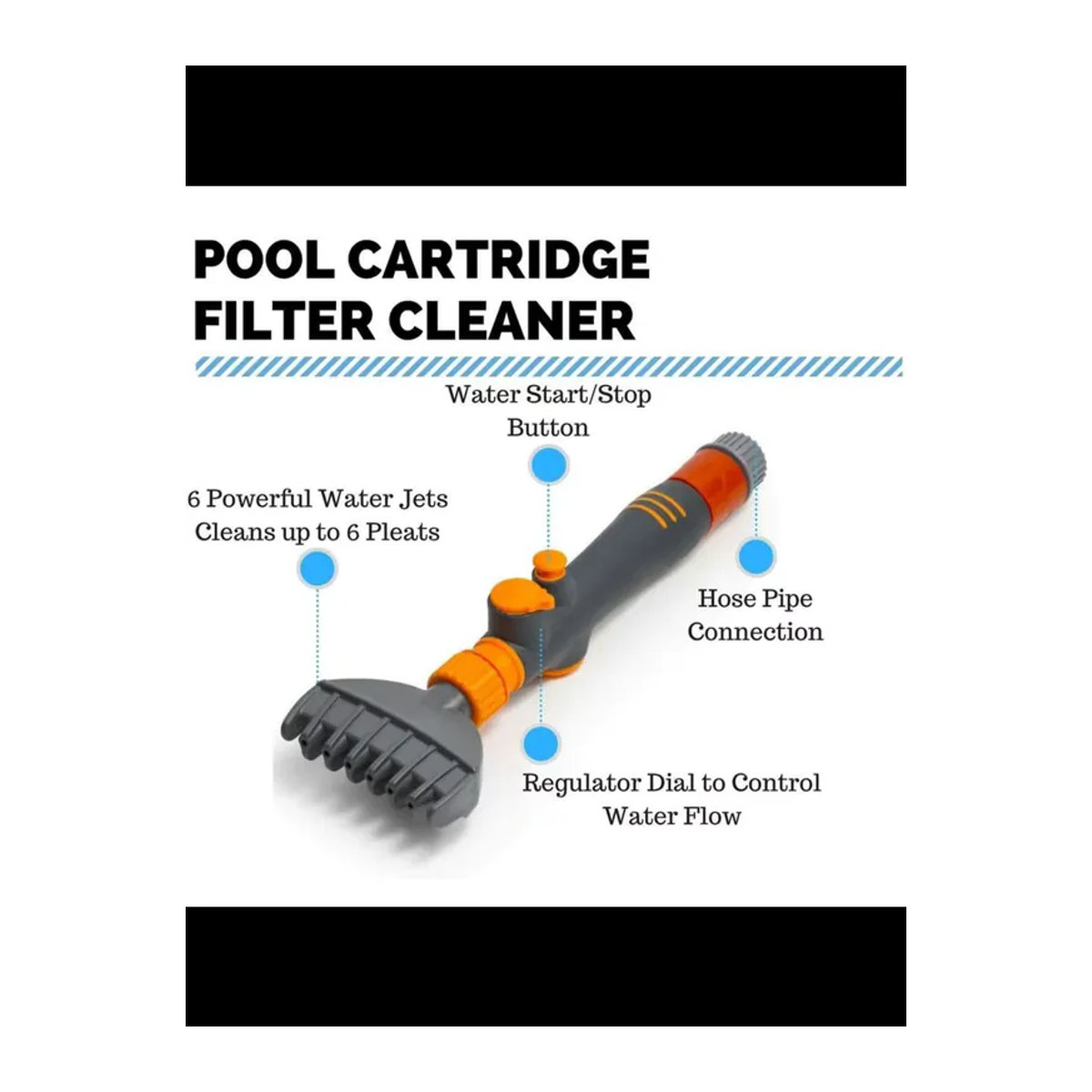 Qiilu Reinigungsset für Pool und Spa mit Filterkartuschen-Bürste und Reinigungsschlauch aus PVC - Bild 5