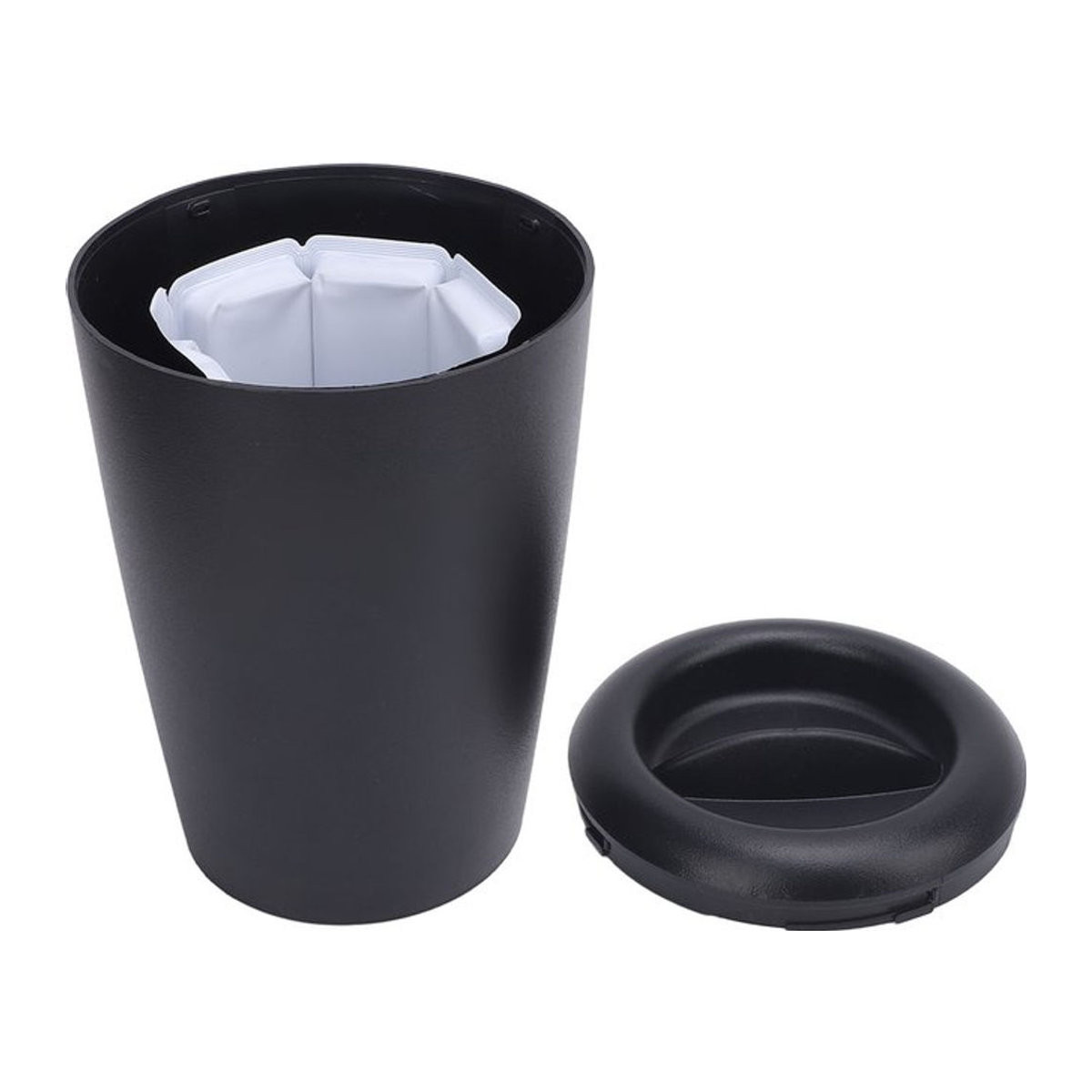 Qiilu Tragbarer Weinkühler in Schwarz mit minimalistischem Design für Zuhause, Bar und Camping - Bild 1
