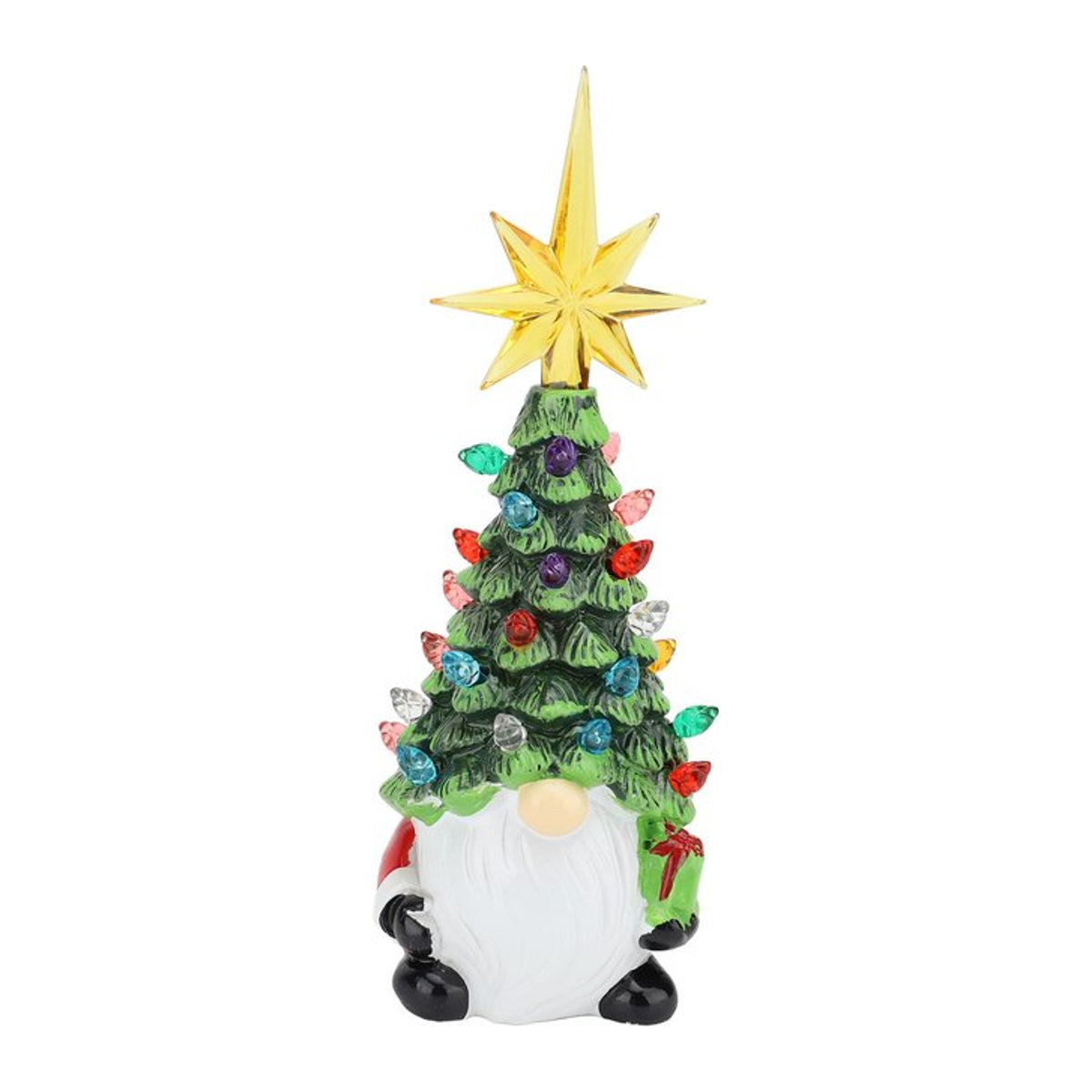 Qiilu Weihnachts-Gnome aus Kunstharz als dekorative Weihnachtsbaum-Figur in Mehrfarbig - Bild 1
