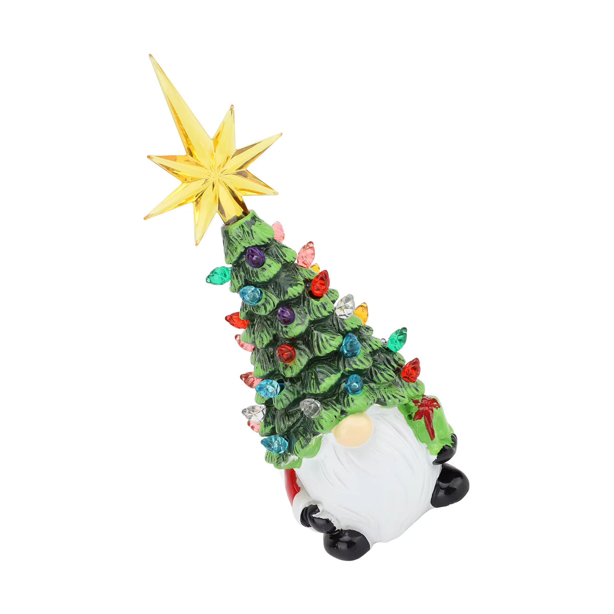 Qiilu Weihnachts-Gnome aus Kunstharz als dekorative Weihnachtsbaum-Figur in Mehrfarbig - Bild 2