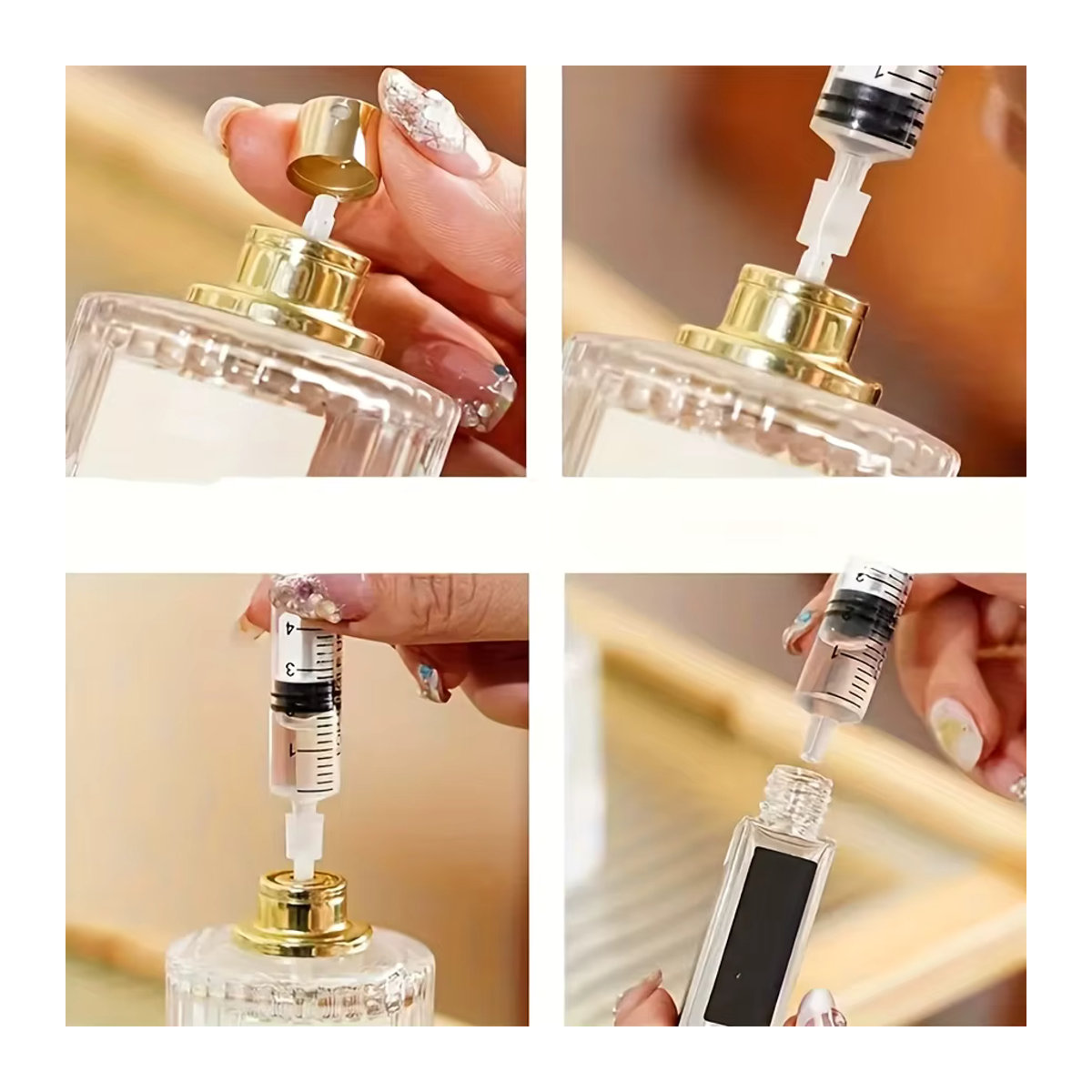 QIWU Parfümspender Spritzen aus Kunststoff für Kosmetikflaschen 5 ml 10/20 Stück - Bild 2