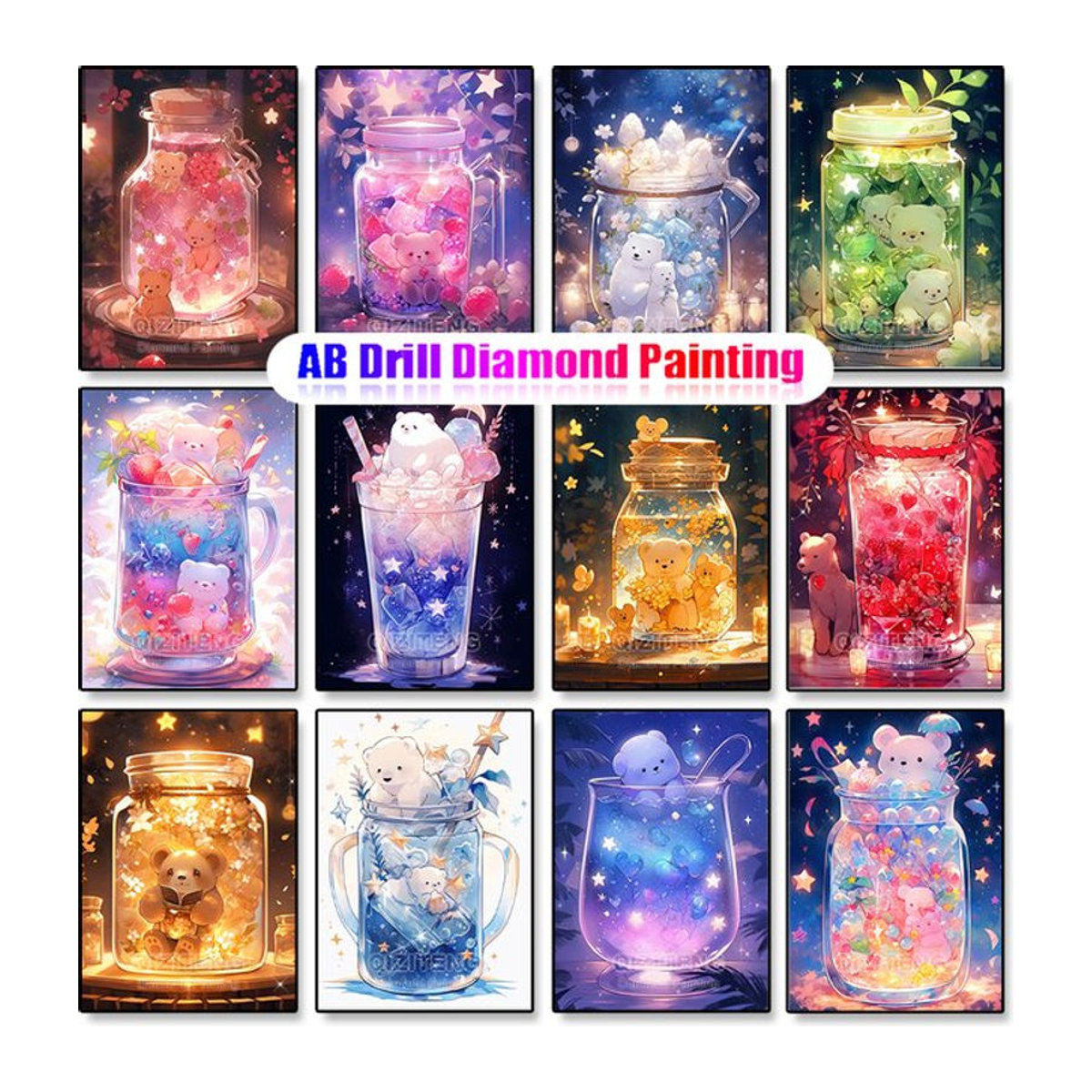 QIZITENG 5D Diamond Painting Set Twelve Constellations Serie als DIY Kreuzstich Mosaik Bild in Mehrfarbig - Bild 1
