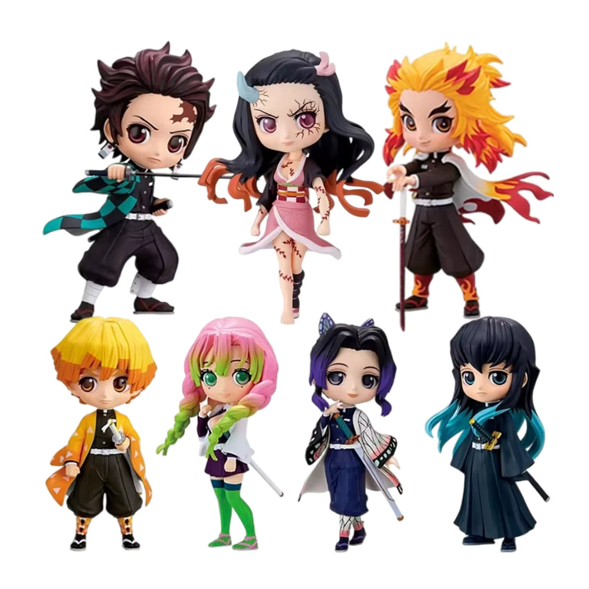 Qposket Anime Demon Slayer Figur aus Kunststoff, mehrfarbig, Höhe: 15 cm - Bild 2