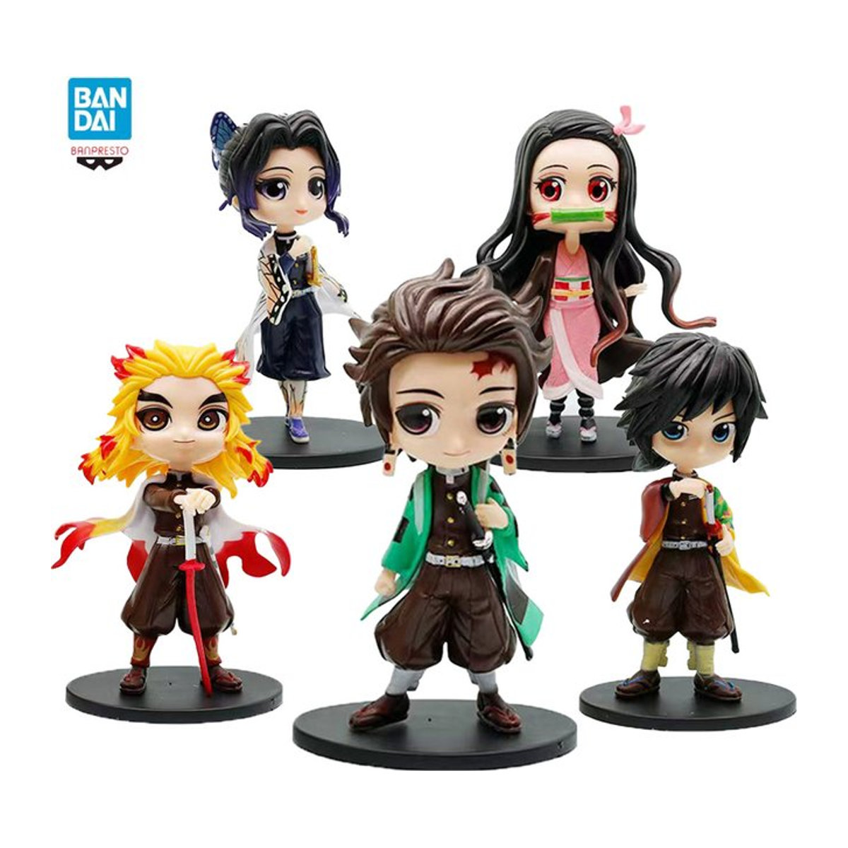 Qposket Anime Figur Demon Slayer PVC Modellspielzeug mehrfarbig Höhe: 14 cm - Bild 1