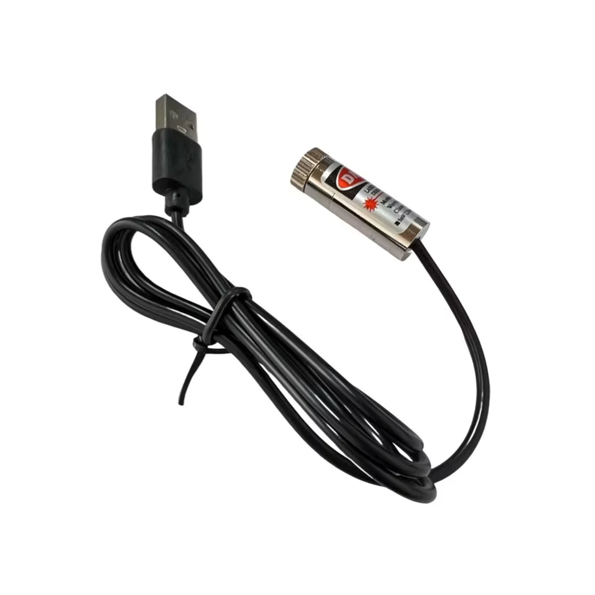 QSZNTEC Industrielles Lasermodul mit einstellbarem Fokus, Roter Diodenlaser 650nm, 5mW, Kupfer-Positionierungskopf mit USB-Kabel, Farbe: Rot/Silber - Bild 6