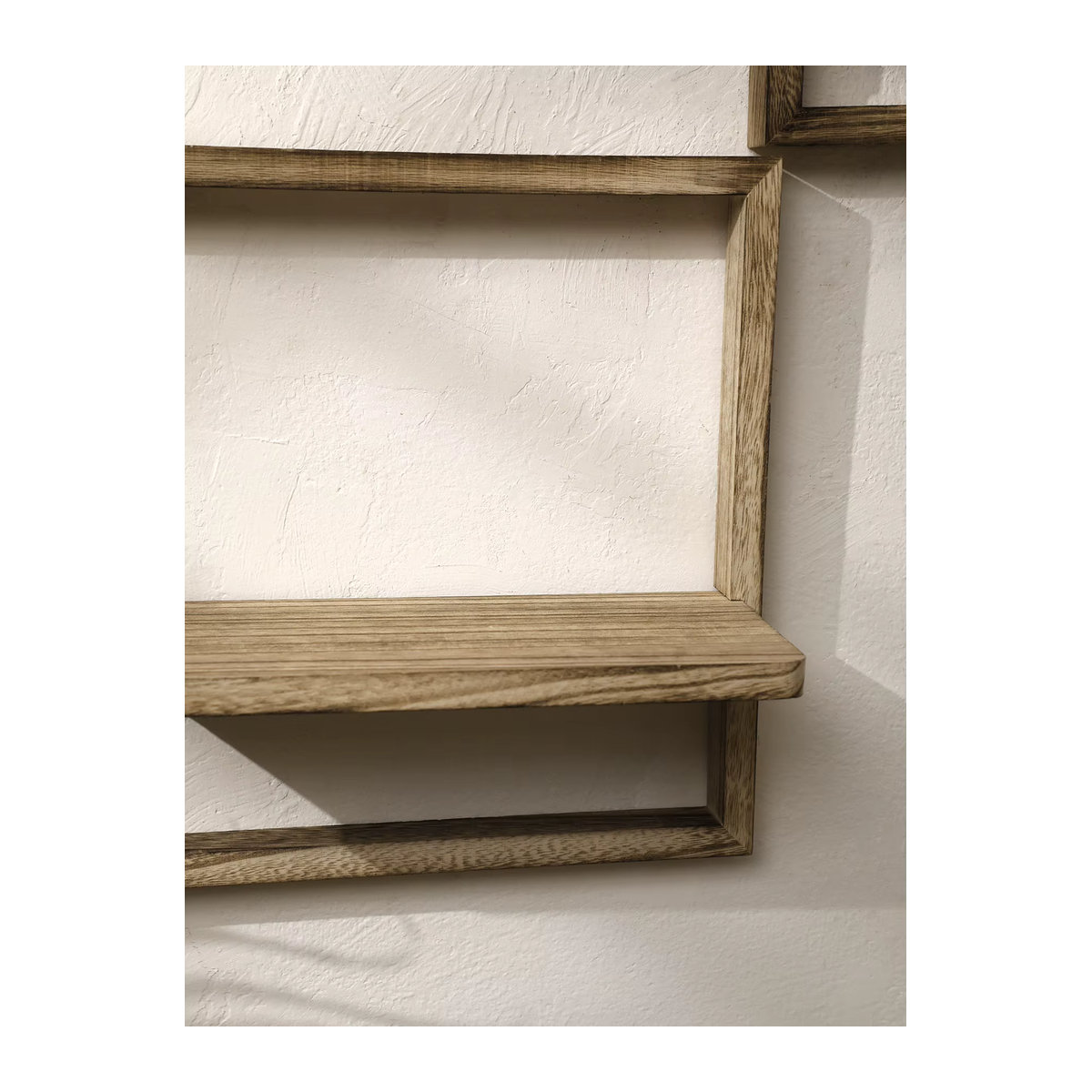 Quadratisches Holz-Ausstellungsregal in Braun im Bohemian-Stil, wandmontiert, B/T/H: 20 x 20 x 20 cm - Bild 4