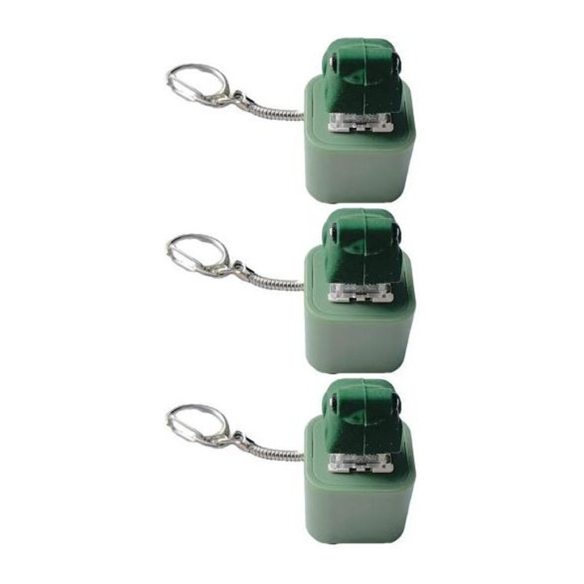 Quakender Frosch Tastatur Fidget Spielzeug mit LED-Licht, Stressabbau Tastatur Klicker Schlüsselanhänger, Grün, 3 Stück - Bild 1