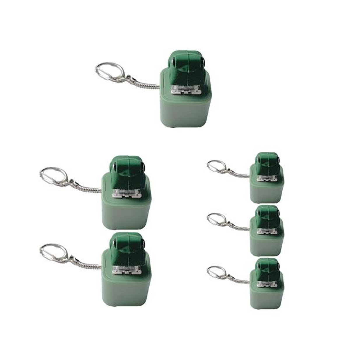 Quakender Frosch Tastatur Fidget Spielzeug mit LED-Licht, Stressabbau Tastatur Klicker Schlüsselanhänger, Grün, 3 Stück - Bild 3