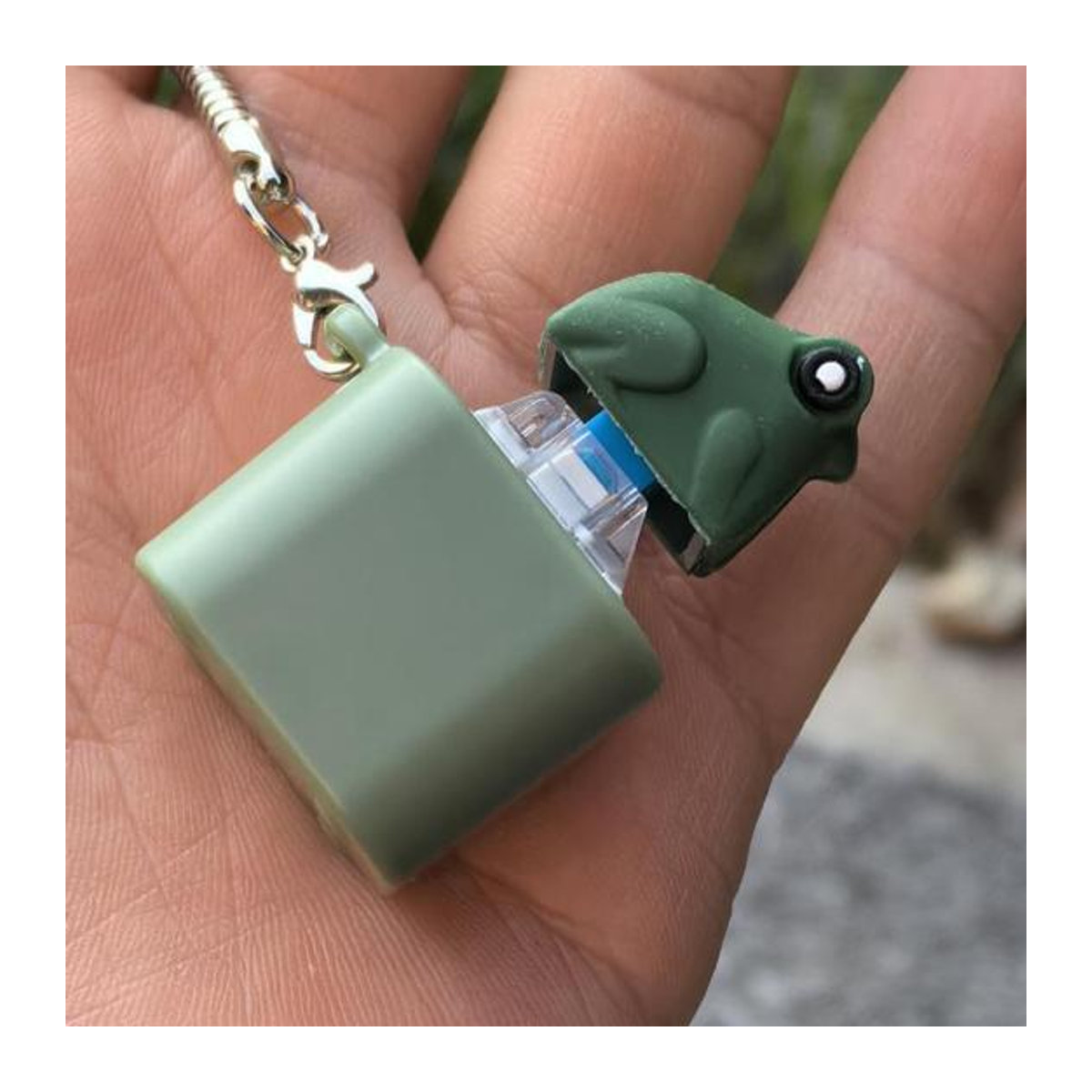 Quakender Frosch Tastatur Fidget Spielzeug mit LED-Licht, Stressabbau Tastatur Klicker Schlüsselanhänger, Grün, 3 Stück - Bild 4