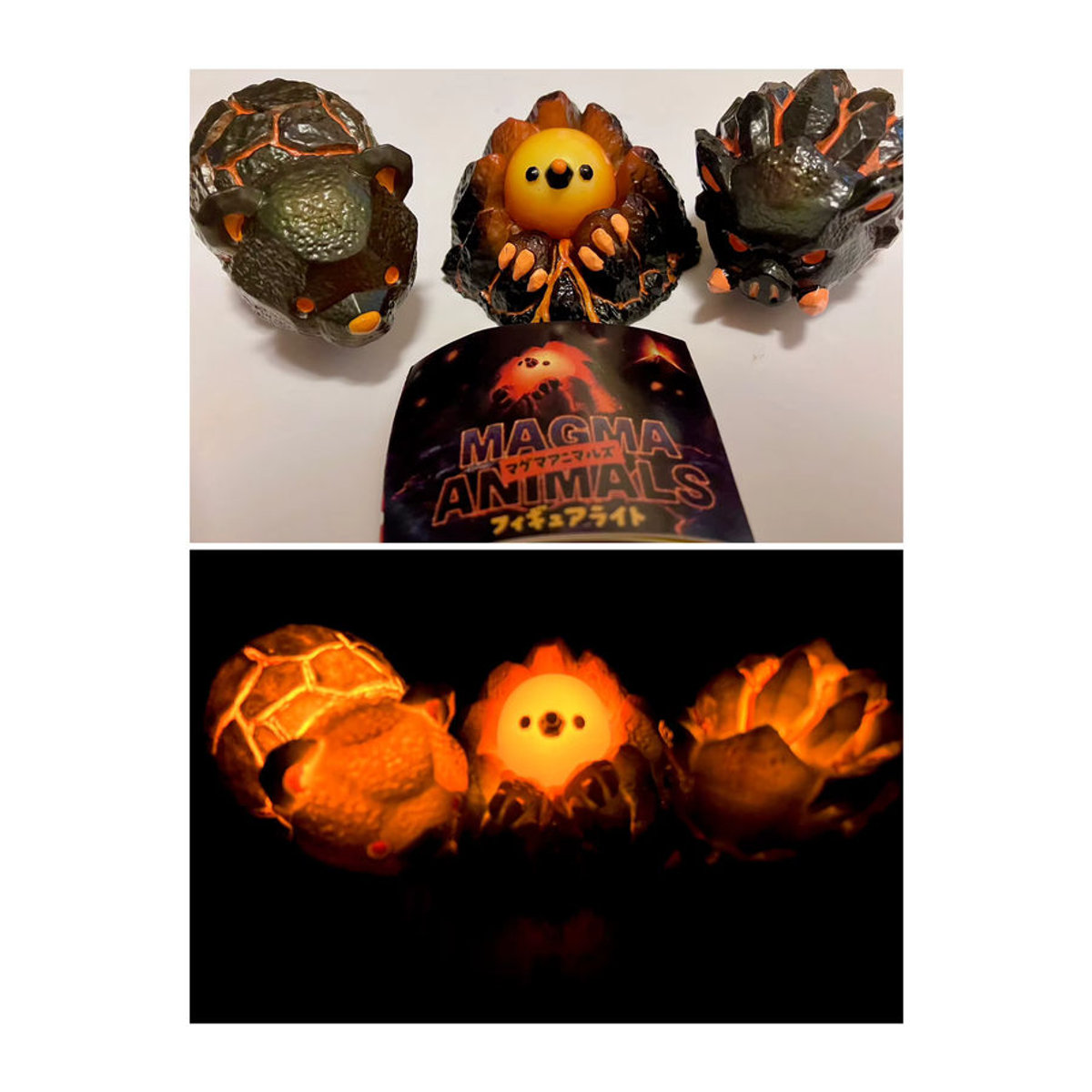 Qualia Kapselspielzeug Magma Geborene Tiere Figuren mit LED Licht aus Kunstharz, mehrfarbig - Bild 3