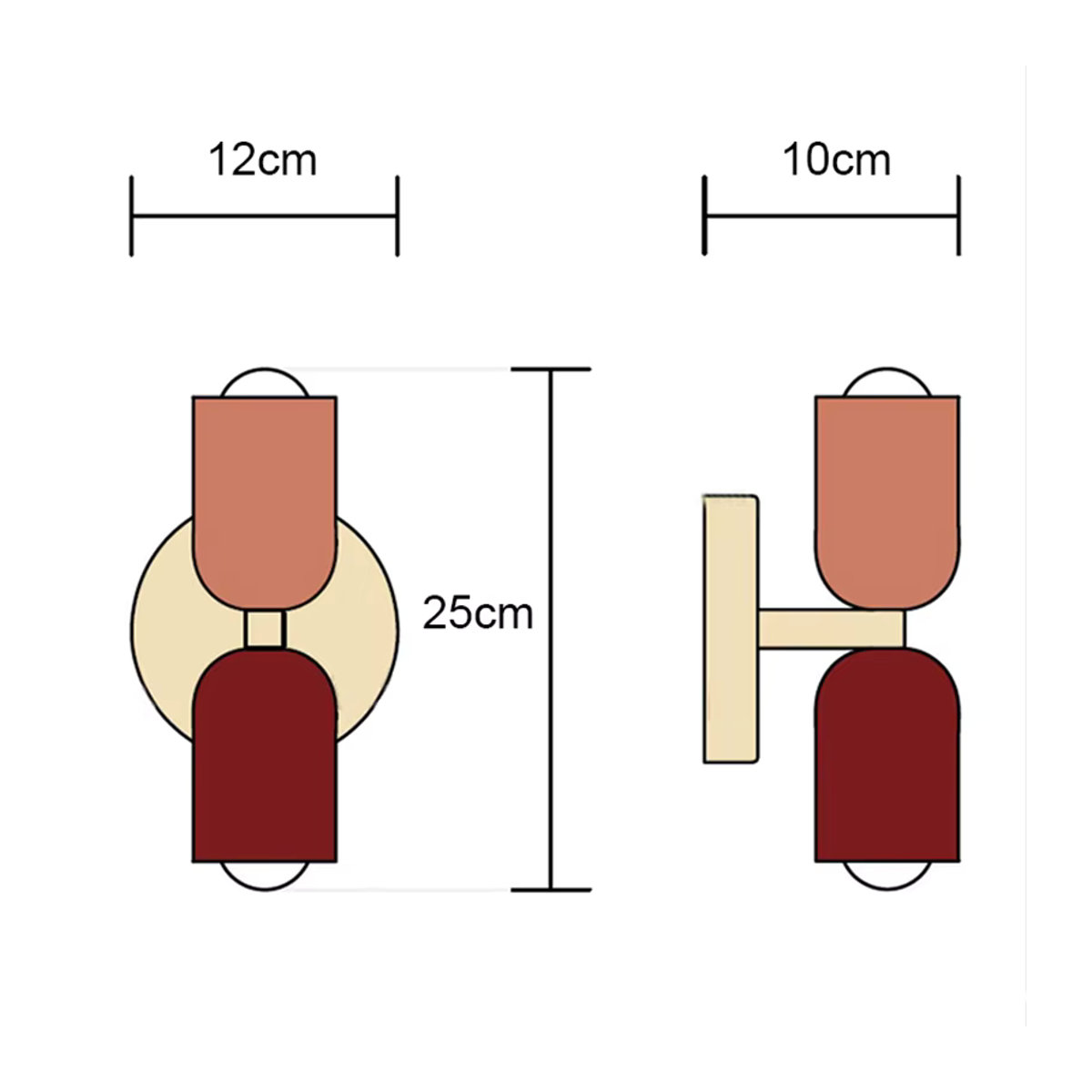 QUASHION Moderne LED Wandlampe in Bunt im Skandinavischen Design für Schlafzimmer und Wohnzimmer - Bild 2