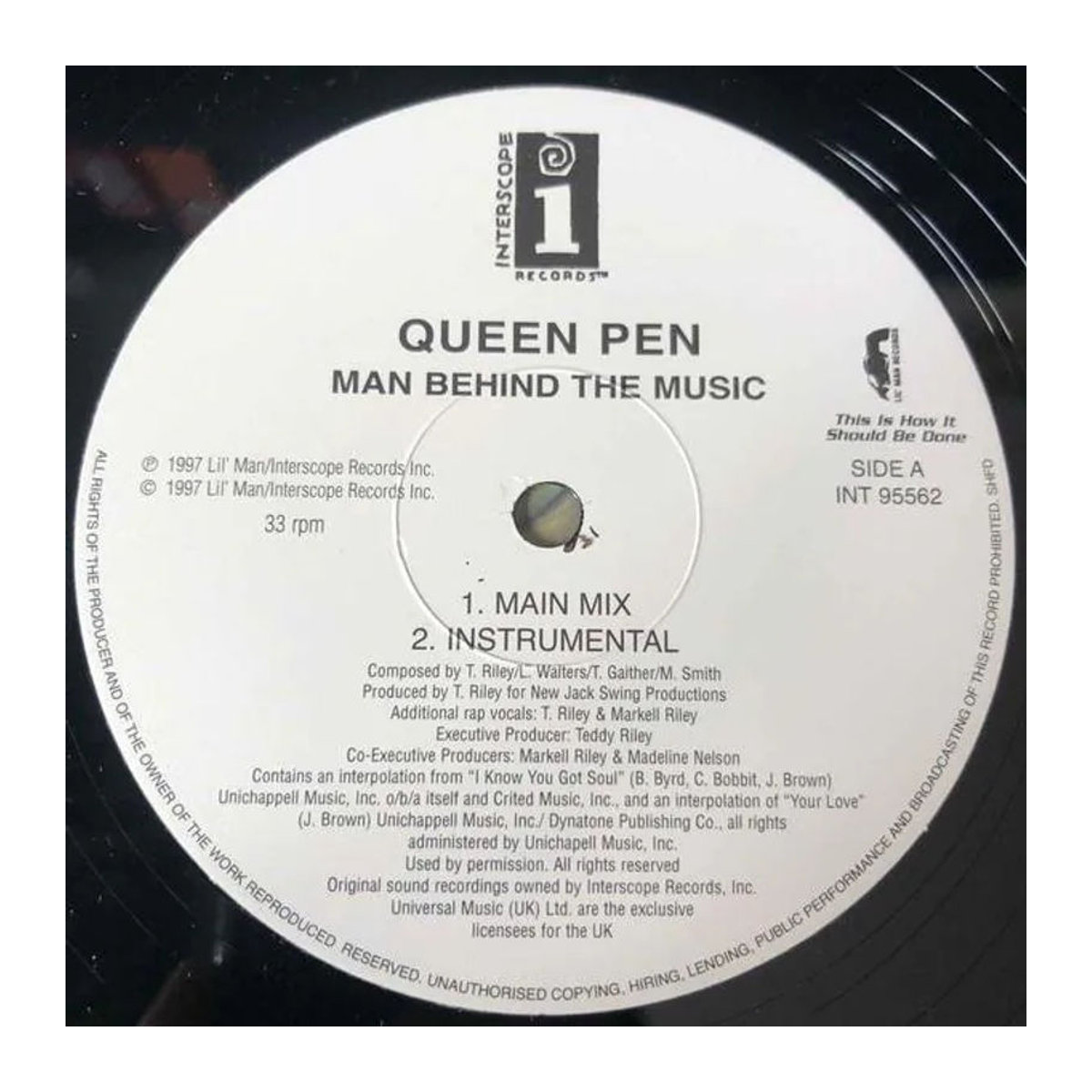 Queen Pen - Man Behind The Music 12-Zoll Schallplatte von Interscope Records, Vintage Rap & Hip-Hop/R&B, Weiß, Durchmesser: 30,48 cm - Bild 1