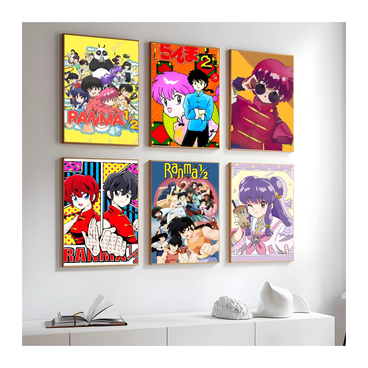 R-Ranma 1/2 Anime-Poster als selbstklebender Wandaufkleber aus Papier, mehrfarbig, rechteckig - Bild 2