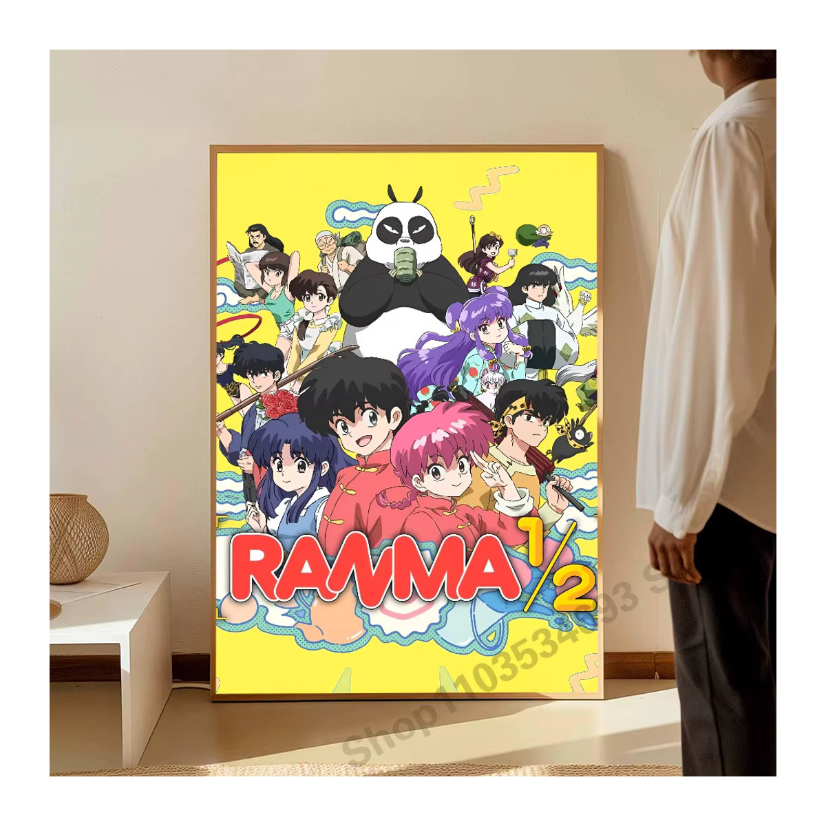 R-Ranma 1/2 Anime-Poster als selbstklebender Wandaufkleber aus Papier, mehrfarbig, rechteckig - Bild 3