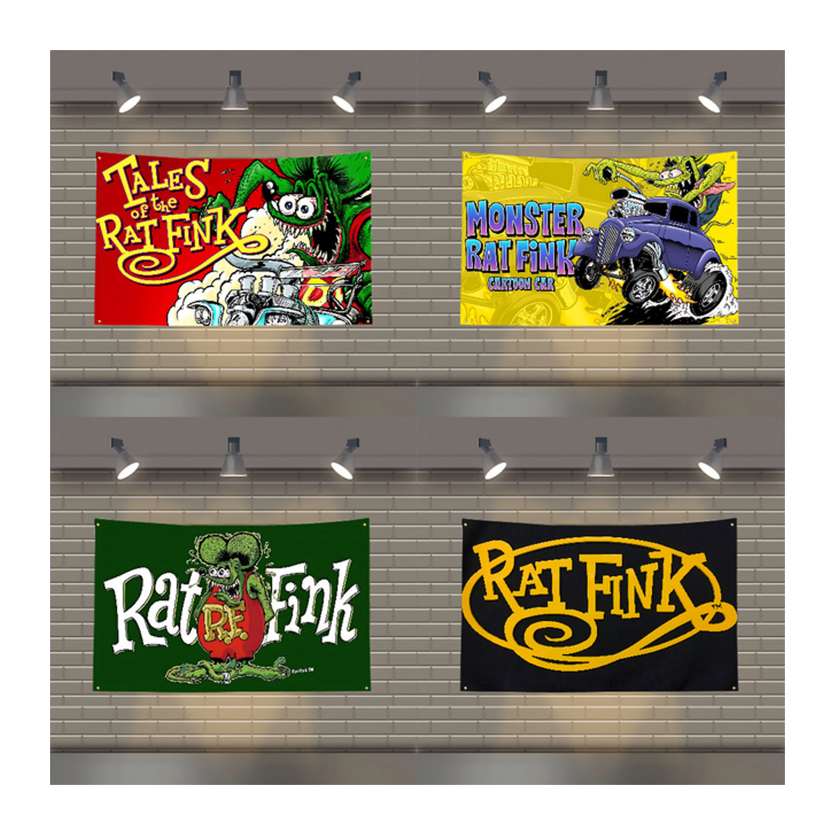 R-RAT F-FINK Flagge aus Polyester mit Fink-Motiv, mehrfarbig, rechteckig, B/H: 70 x 50 cm - Bild 1