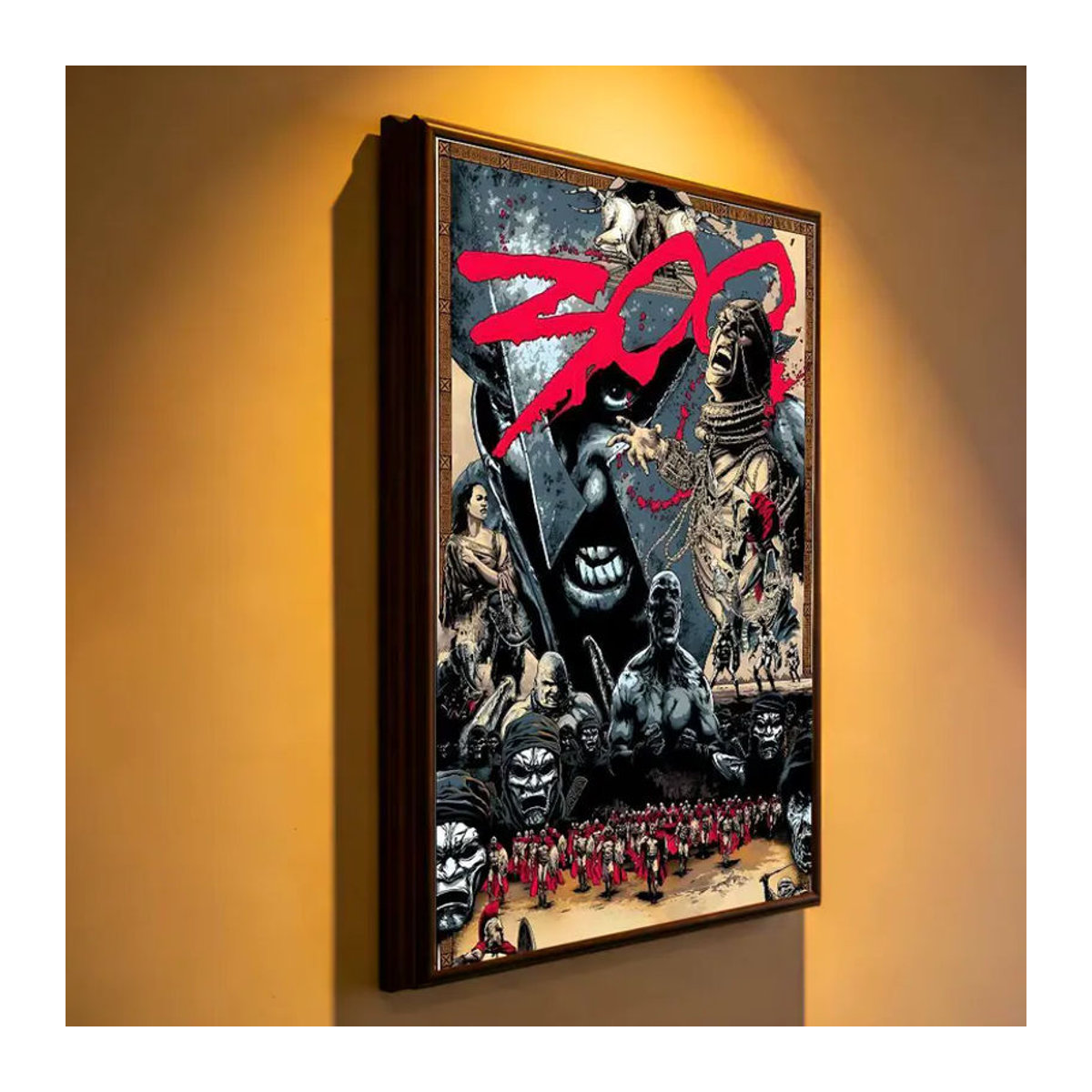 R-Retro Spartans Warrior Last Spartan Premium selbstklebender Wandaufkleber aus Papier, mehrfarbig, rechteckig - Bild 4