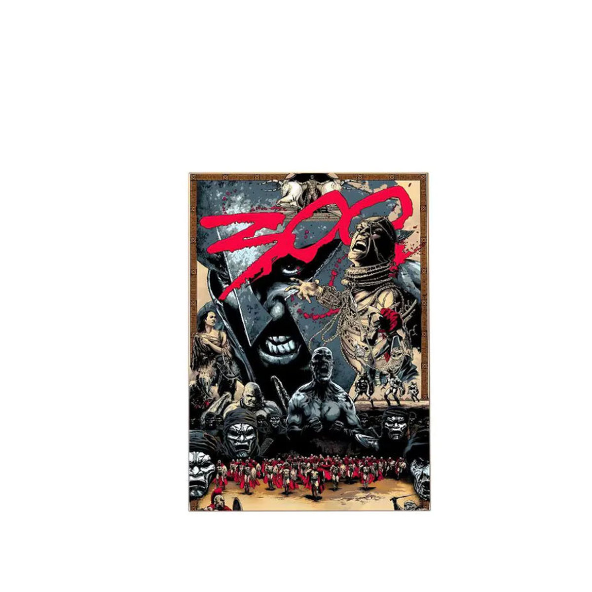 R-Retro Spartans Warrior Last Spartan Premium selbstklebender Wandaufkleber aus Papier, mehrfarbig, rechteckig - Bild 6