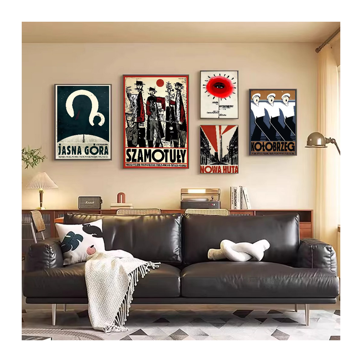 R-Ryszard K-Kaja Artworks Vintage DIY Sticky Poster Abstrakt Mehrfarbig Wanddeko aus Papier - Bild 2