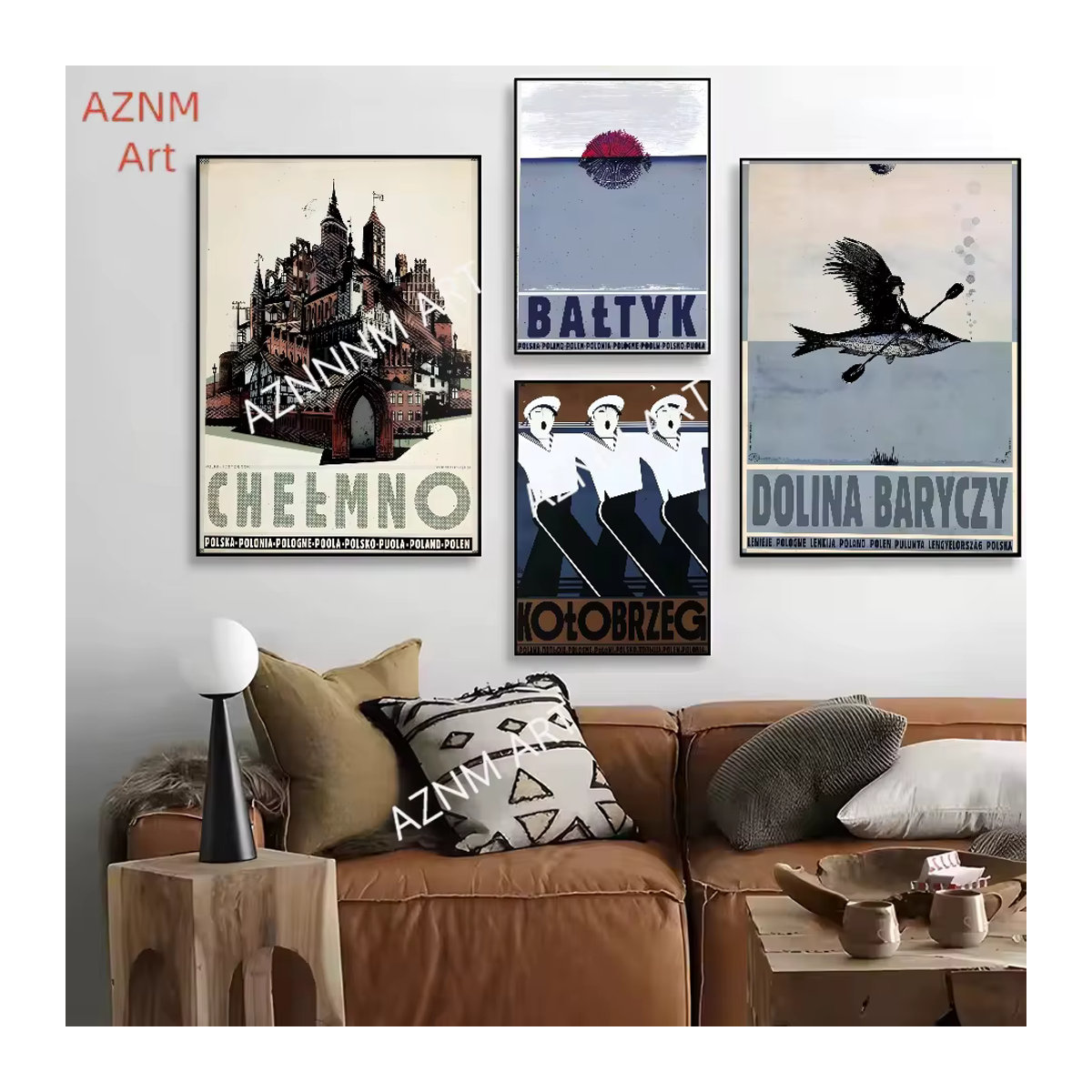 R-Ryszard Kaja Artworks Polnisches Poster in Vintage-Optik, mehrfarbige Wanddekoration aus Papier für dein Zuhause - Bild 2