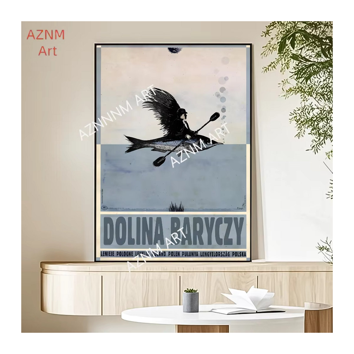R-Ryszard Kaja Artworks Polnisches Poster in Vintage-Optik, mehrfarbige Wanddekoration aus Papier für dein Zuhause - Bild 4