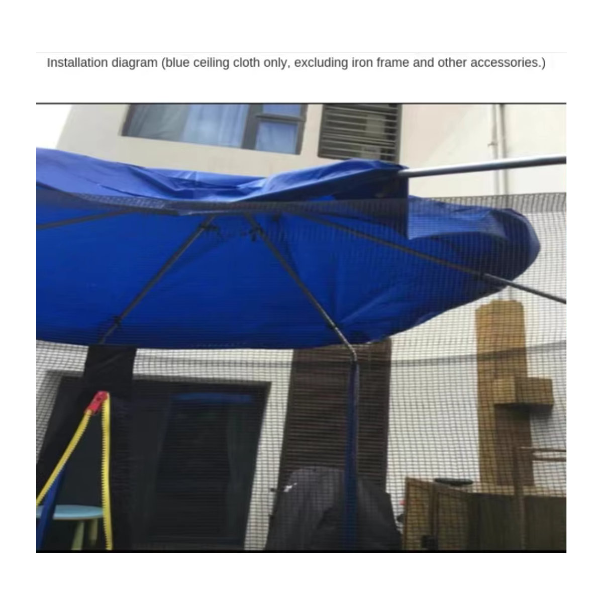Rahmenlose Trampolin-Überdachung aus Oxford-Stoff als regensicherer Sonnenschutz für den Außenbereich in den Größen 6, 8 oder 10 FT - Bild 2