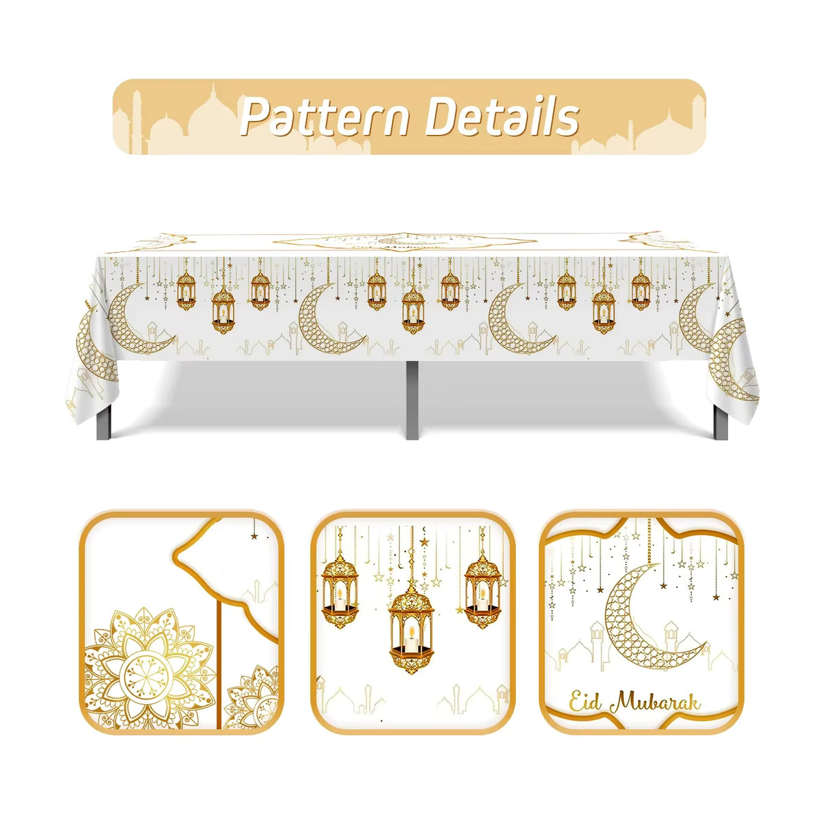 Ramadan Tischdecke für EID Mubarak und Eid Al Adha Dekorationen - Bild 3