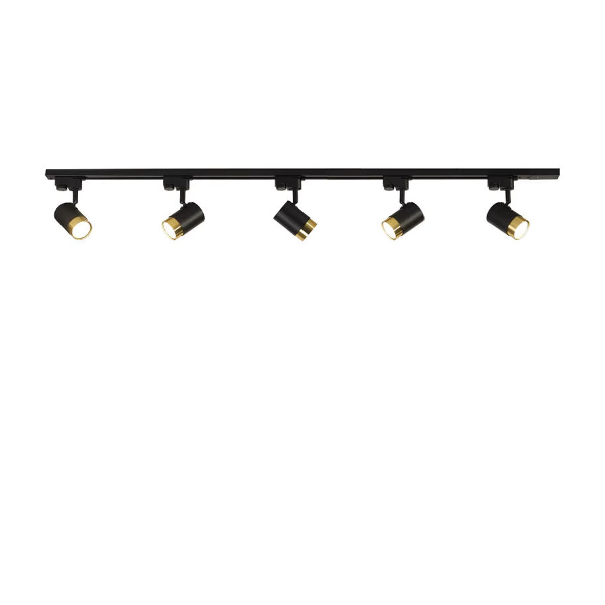 Ramalho LED Schienensystem Schwarz Modern mit GU10 Multi-Winkel verstellbaren Deckenleuchten - Bild 3
