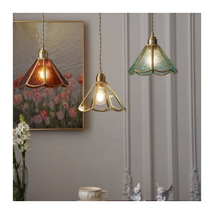 Ramalho Pendelleuchte aus buntem Glas im Vintage-Design