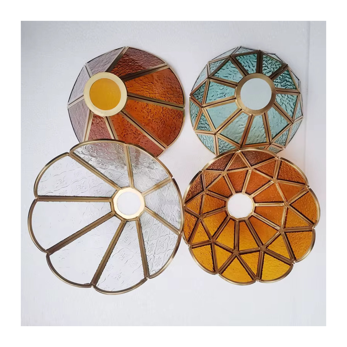 Ramalho Pendelleuchte aus buntem Glas im Vintage-Design - Bild 3