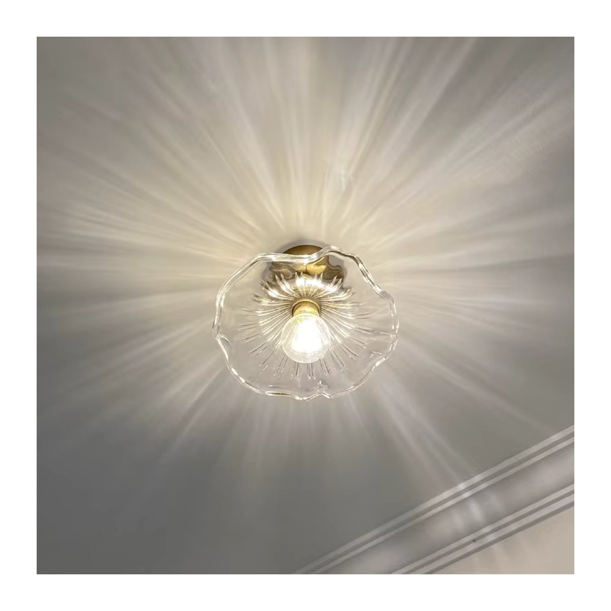 Ramalho Retro LED Deckenleuchte aus Glas in Grün und Weiß für Schlafzimmer, Wohnzimmer und Küche - Bild 3