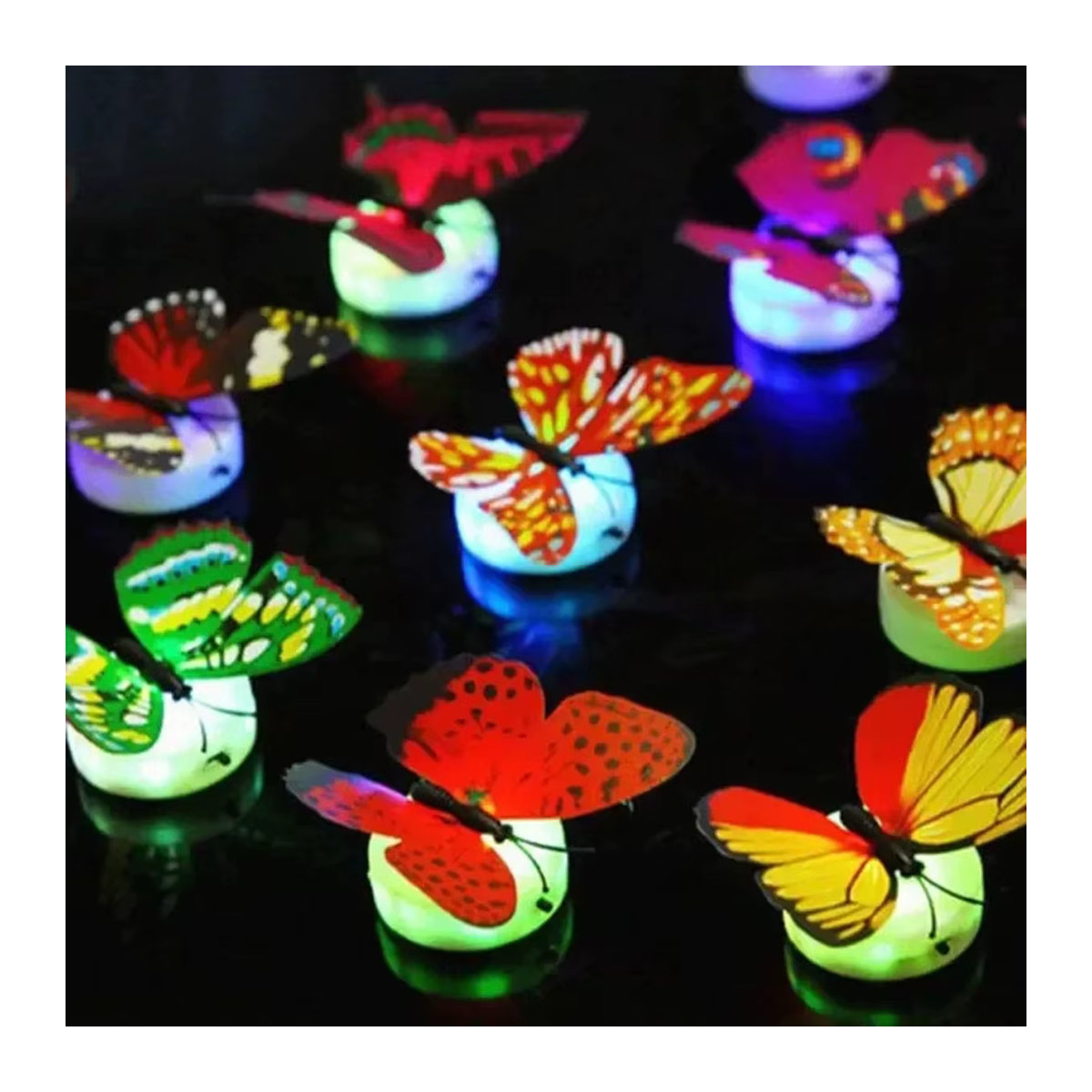 Ranpo Buntes LED Schmetterling Nachtlicht als dekorative Wandleuchte zum Aufkleben für dein Zuhause - Bild 4