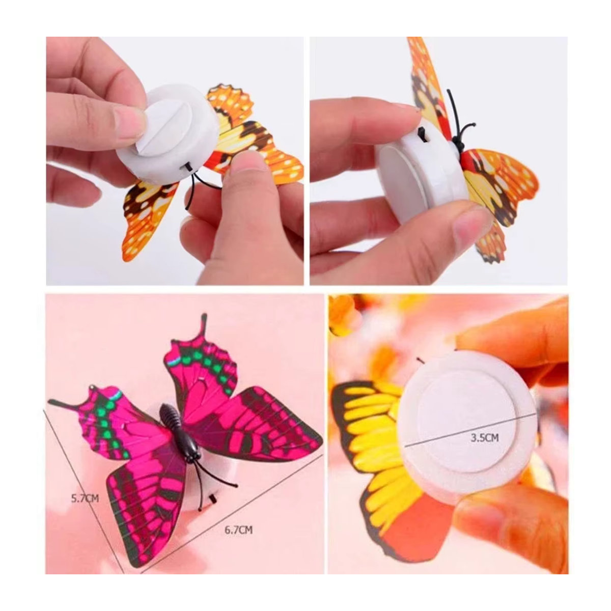 Ranpo Buntes LED Schmetterling Nachtlicht als dekorative Wandleuchte zum Aufkleben für dein Zuhause - Bild 5