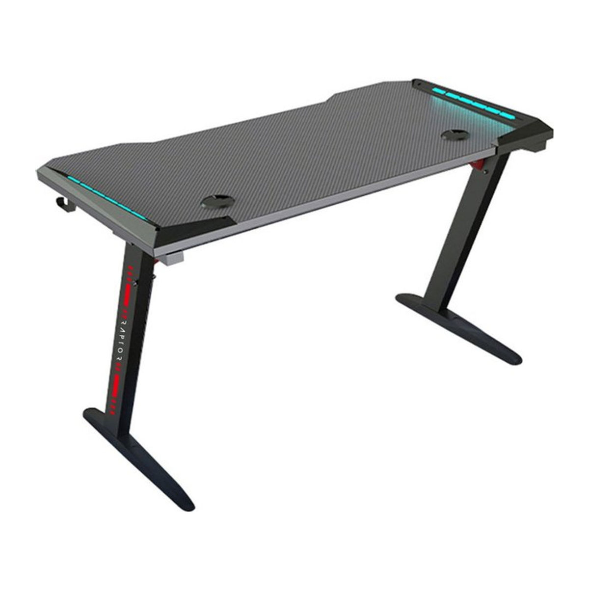RAPTOR-GAMING GT-100 Gaming Desk aus Stahl in Schwarz - Bild 1