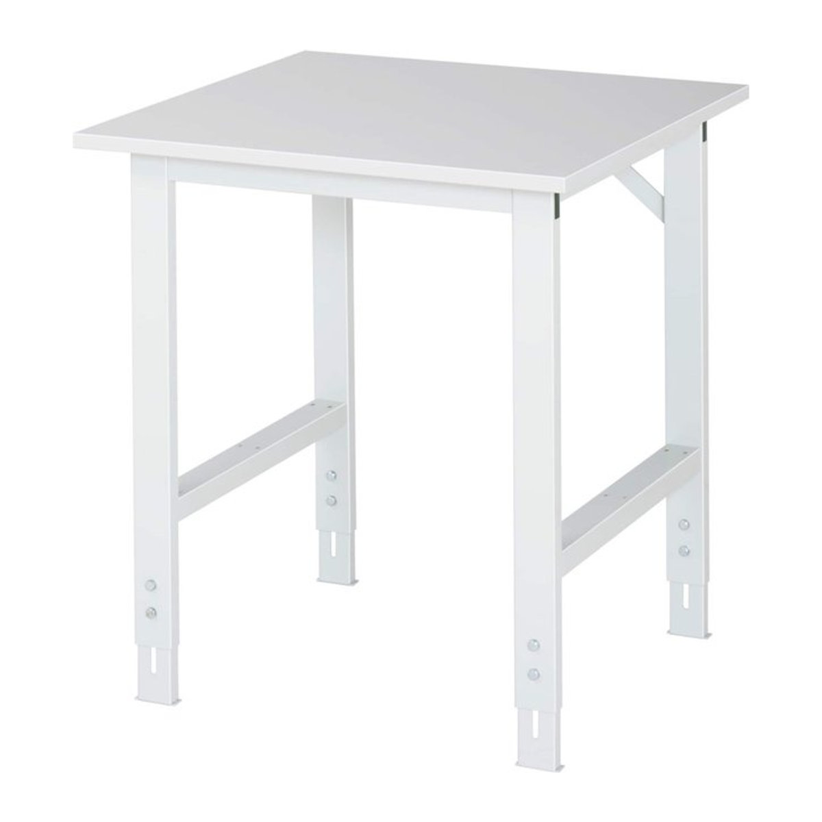 Rau Arbeitstisch Serie Tom aus Holzwerkstoff in Grau oder Weiß, B: 75 cm, T: 80 cm, H: 76-108 cm - Bild 1