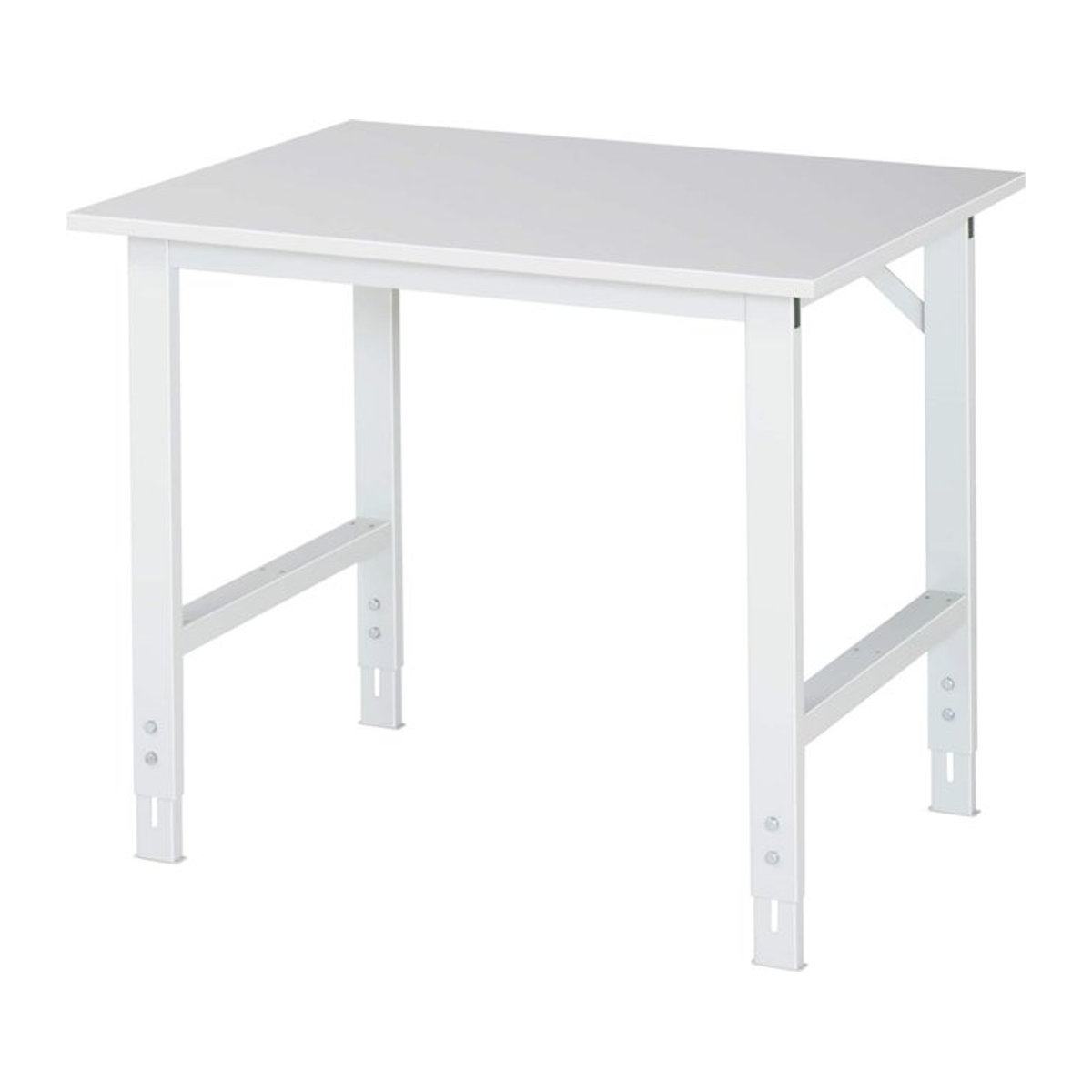 Rauch Arbeitstisch Serie Tom mit Melamin-Platte in Grau oder Weiß, B: 100 cm, T: 80 cm, H: 76-108 cm - Bild 1