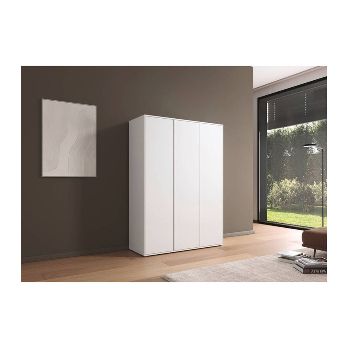 Rauch Nabila Drehtürenschrank Modern Minimalistisch Weiß B/T/H: 140 x 53 x 194 cm - Bild 3