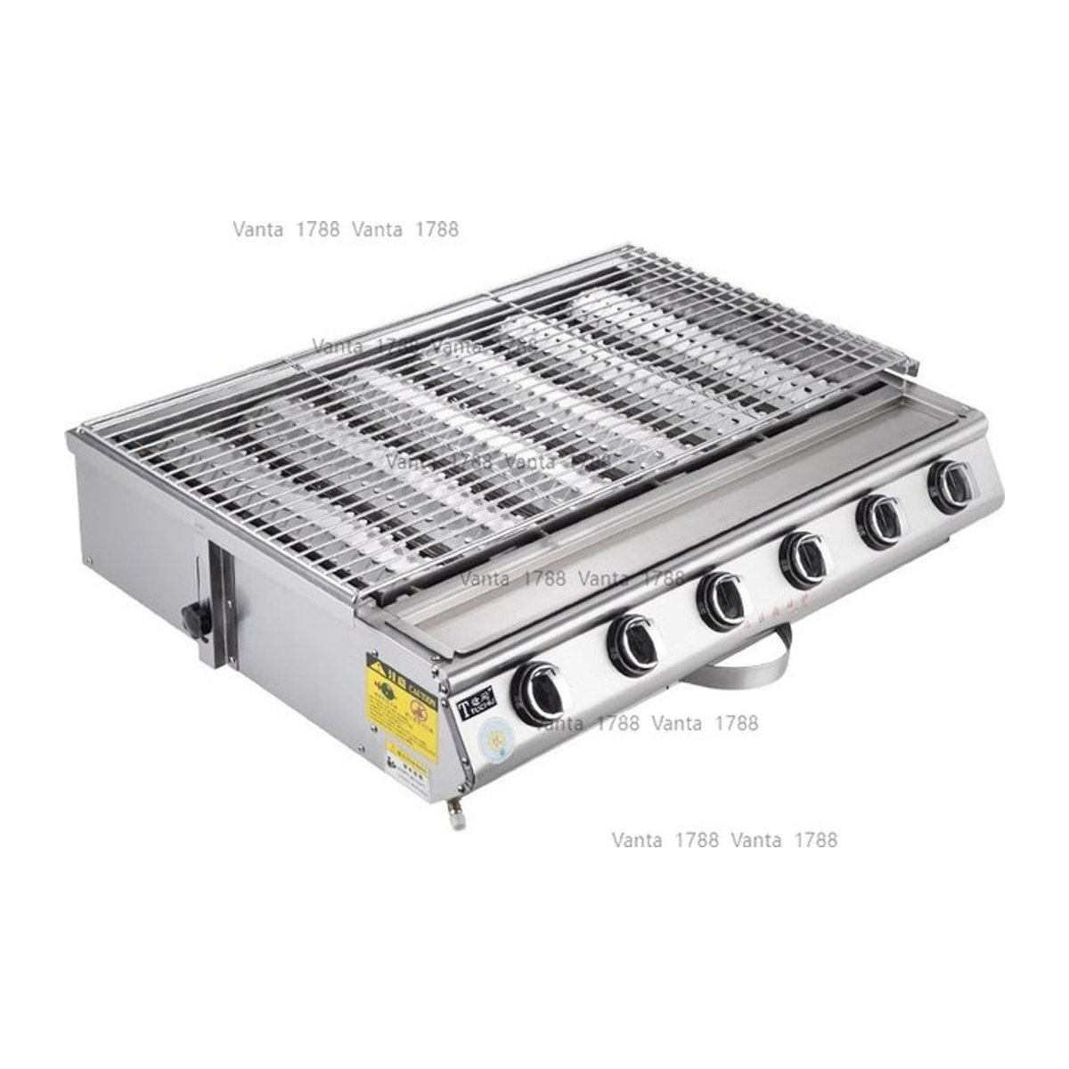 Rauchfreier Gasgrill aus Edelstahl für gewerbliche Anwendungen - Bild 1