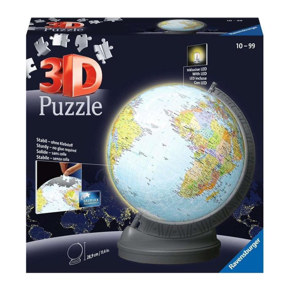 Ravensburger Politisch Weltkugel Globus mit LED-Beleuchtung in Mehrfarbig - Bild 2