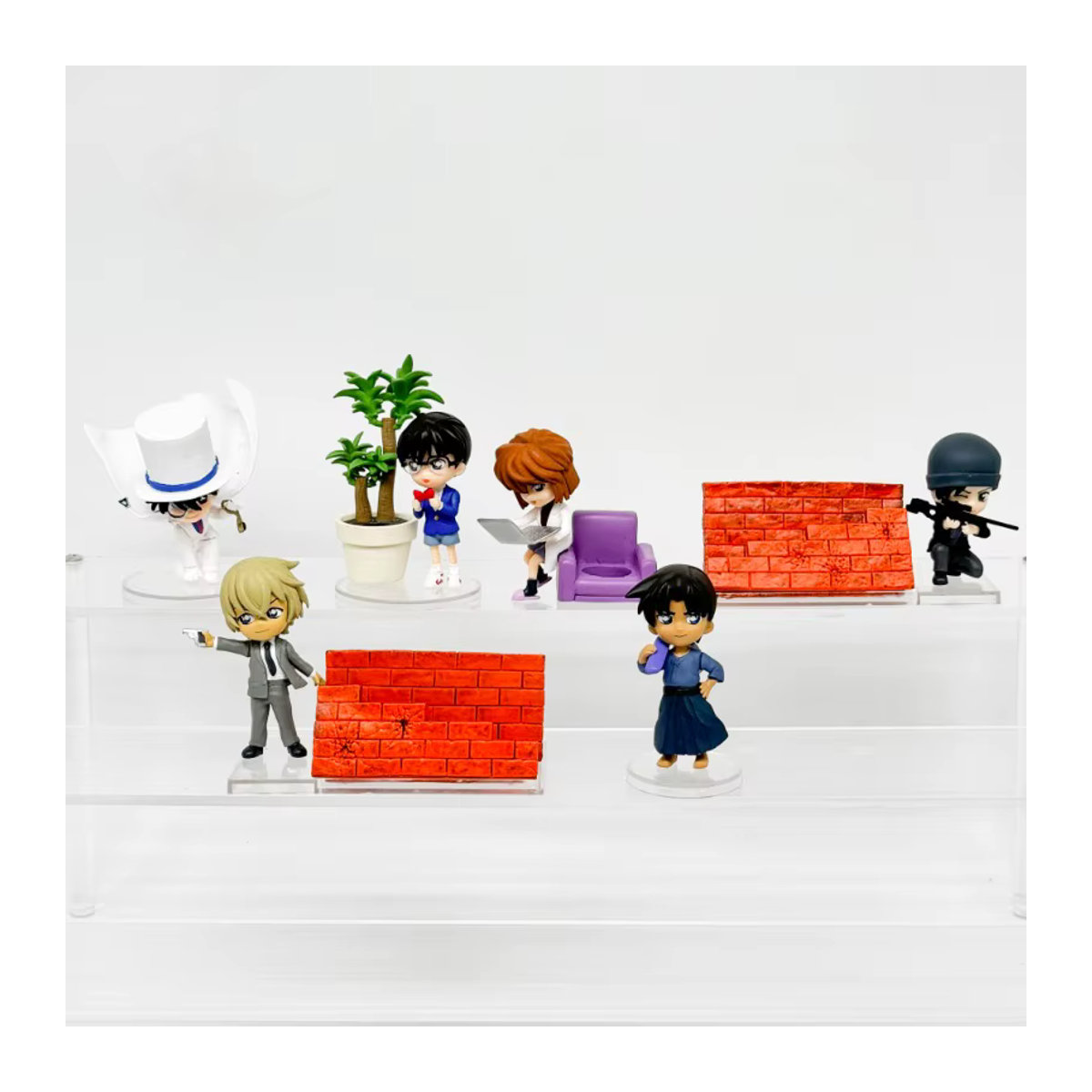 Re-Ment Detektiv Conan Blind Box Set mit 6 Anime Figuren aus Kunststoff, mehrfarbig - Bild 3