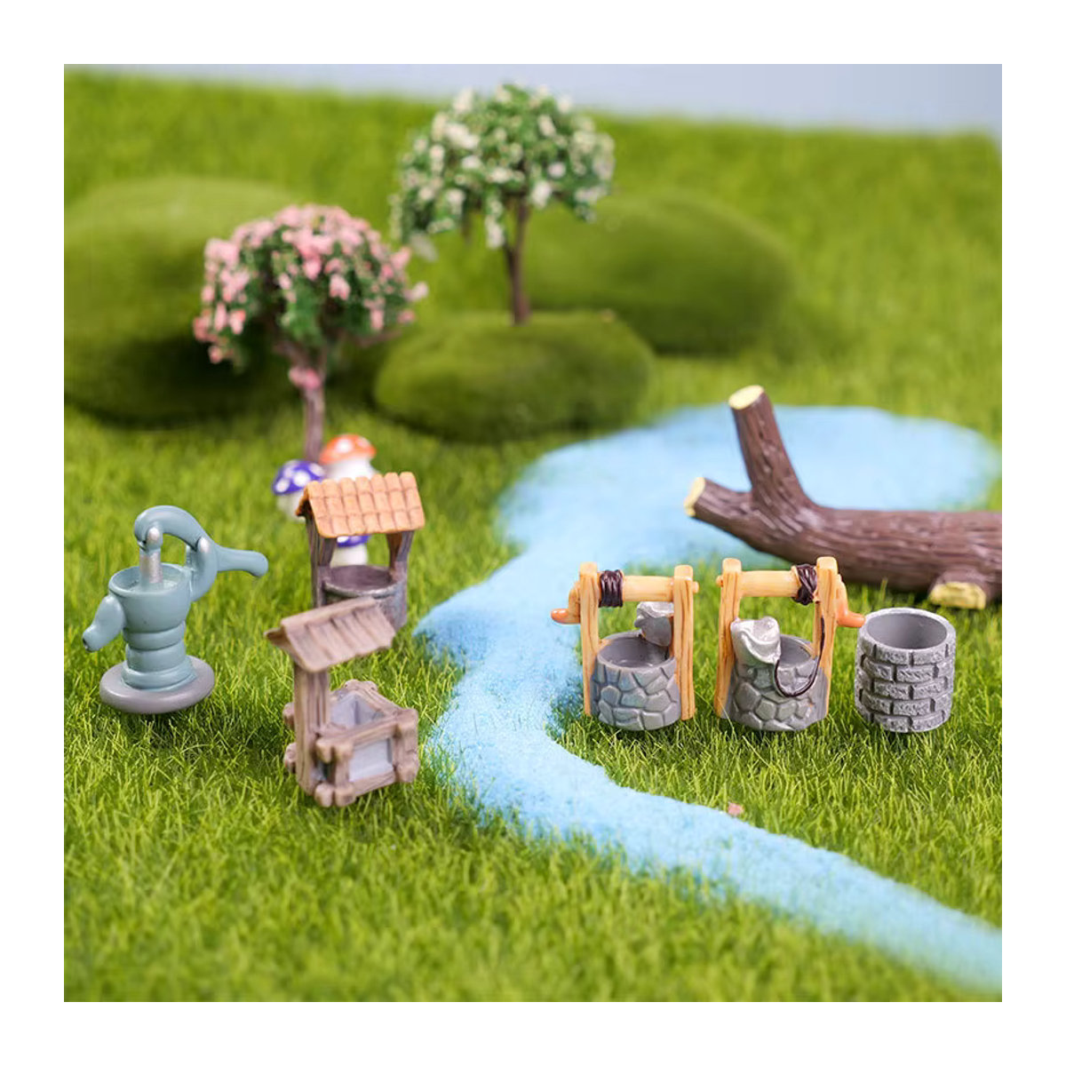 Re-Ment Gacha Miniatur Kapsel Spielzeug Japanischer Wasserbrunnen aus Kunstharz in Mehrfarbig für dein Desktop Micro Modell Zubehör - Bild 2