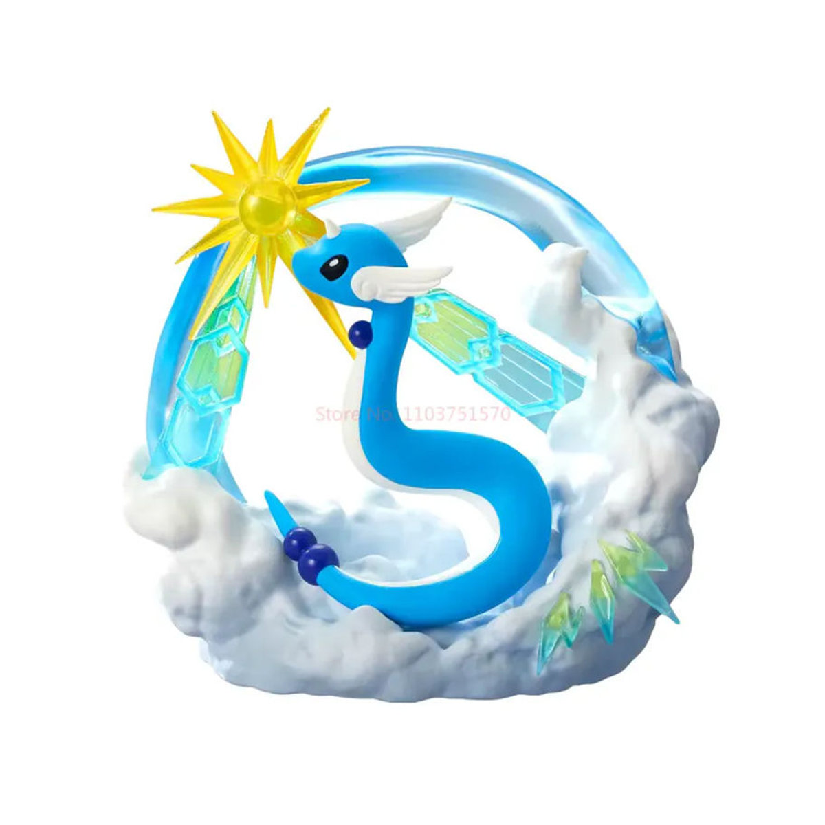 Re-ment Pokémon Circular Diorama Collection 2 Anime-Figuren Set mit Flygon, Alolan Vulpix, Primarina, Dragonair und Mew in Mehrfarbig - Bild 3