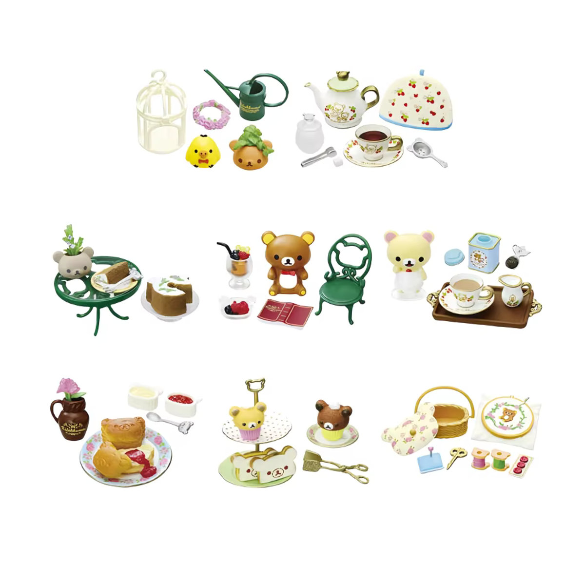 Re-Ment Rilakkuma Kuma Nachmittagstee Zeit Garten Tea Party Blind Box Sammelmodell für Kinder in Mehrfarbig - Bild 7