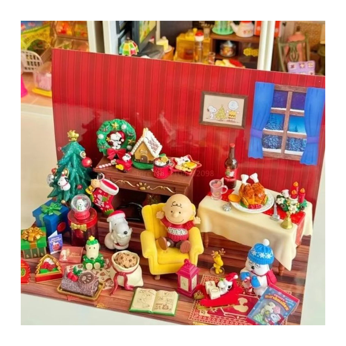 Re-Ment Snoopy's Christmas Night Blind Box Weihnachts-Miniaturszene aus Kunststoff in Mehrfarbig - Bild 1