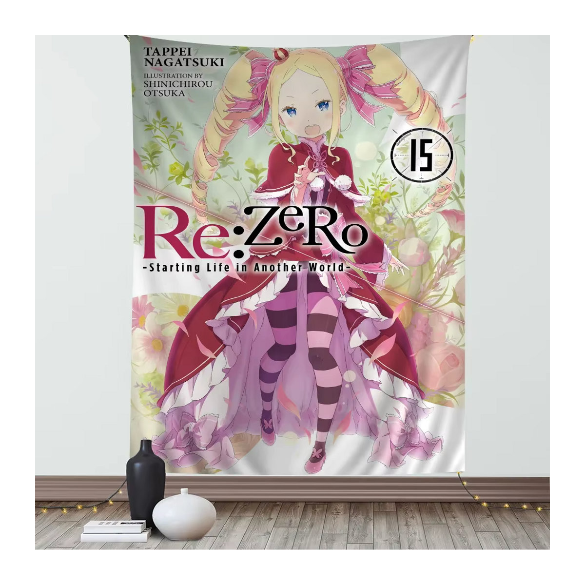 Re Zero Anime Wandteppich mit floralem Hippie Design von Potdemiel, mehrfarbig, B/H: 70 x 70 cm - Bild 2