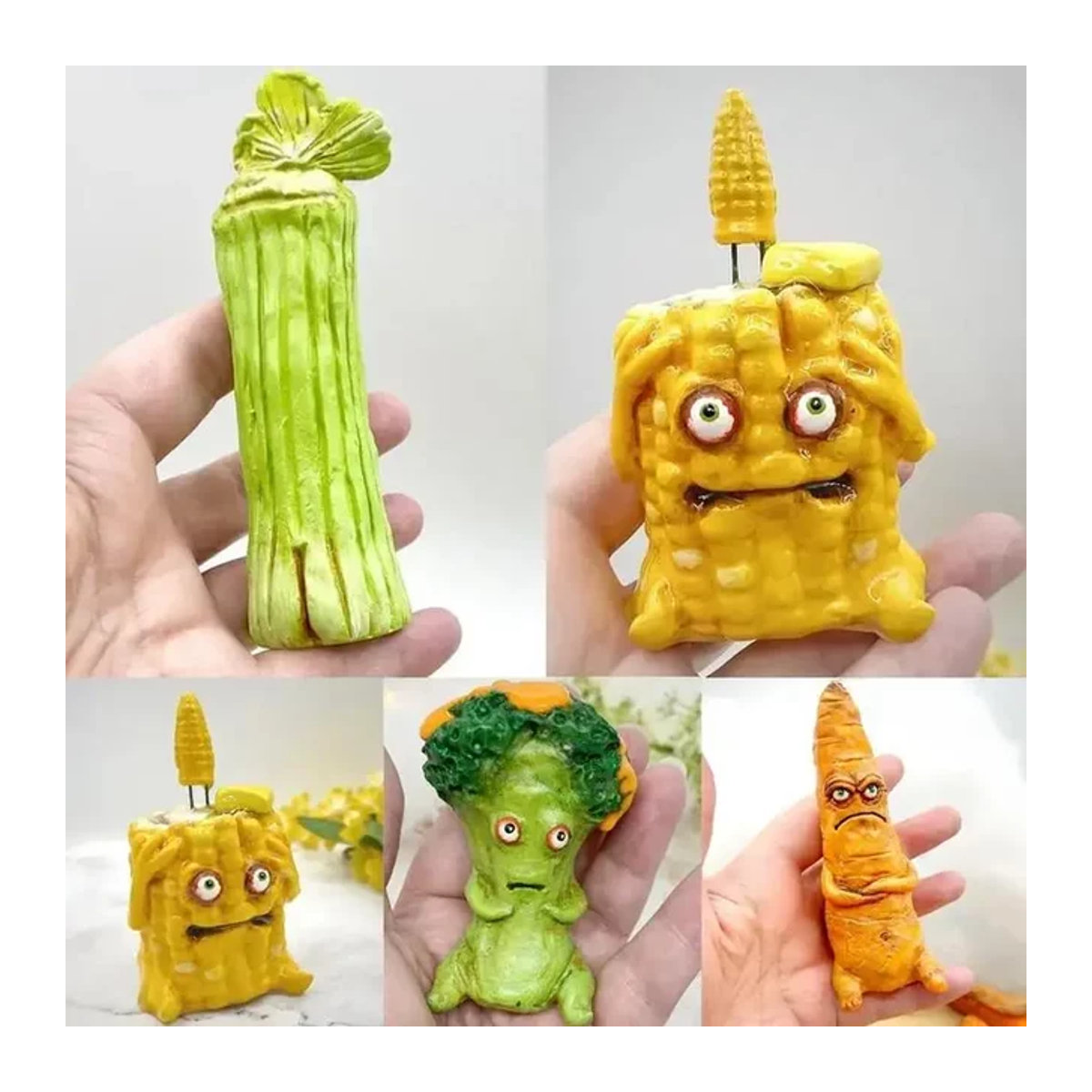 Realistische Gemüse-Figuren aus Kunstharz als Miniatur-Lebensmittel-Modelle in Mehrfarbig - Bild 1