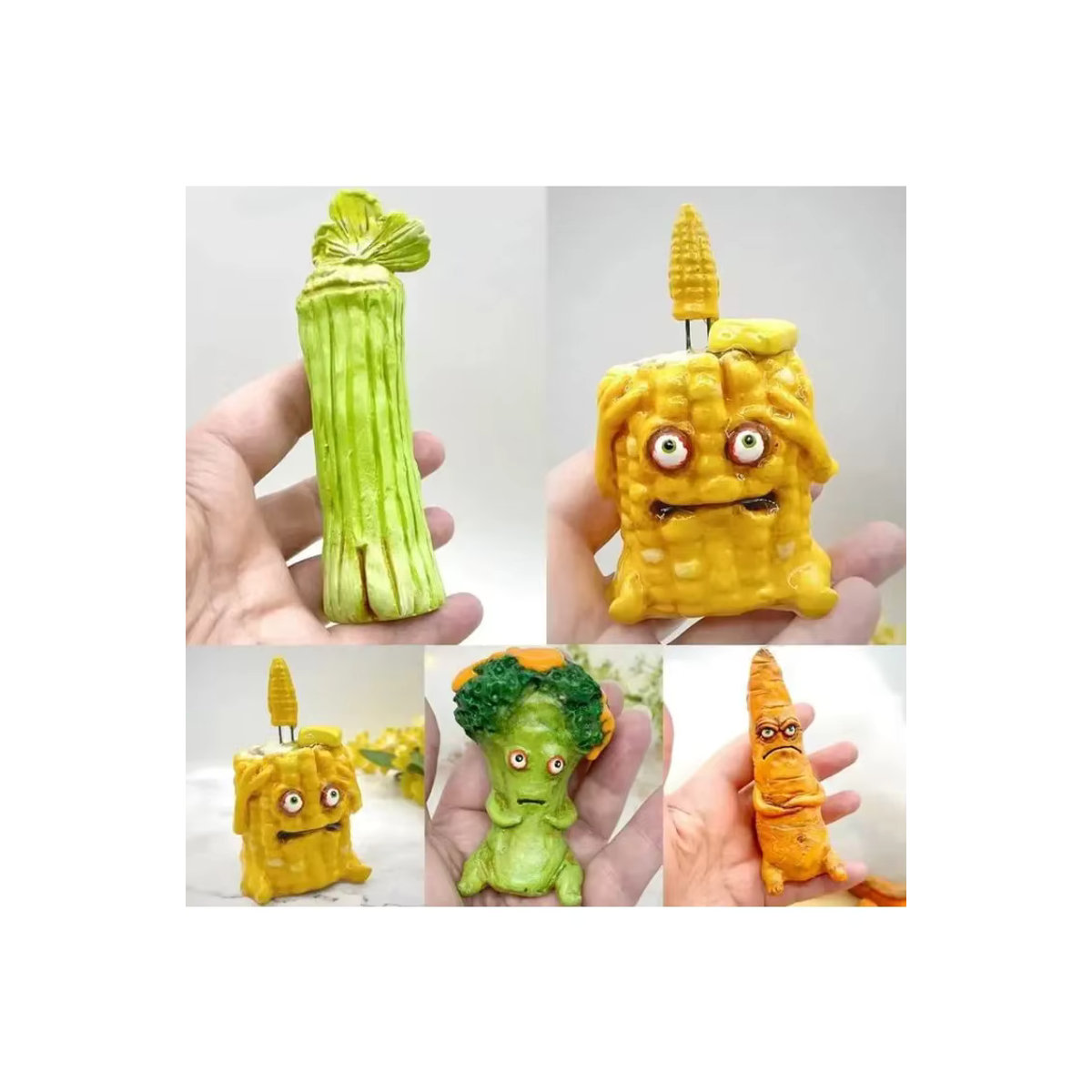Realistische Gemüse-Figuren aus Kunstharz als Miniatur-Lebensmittel-Modelle in Mehrfarbig - Bild 4