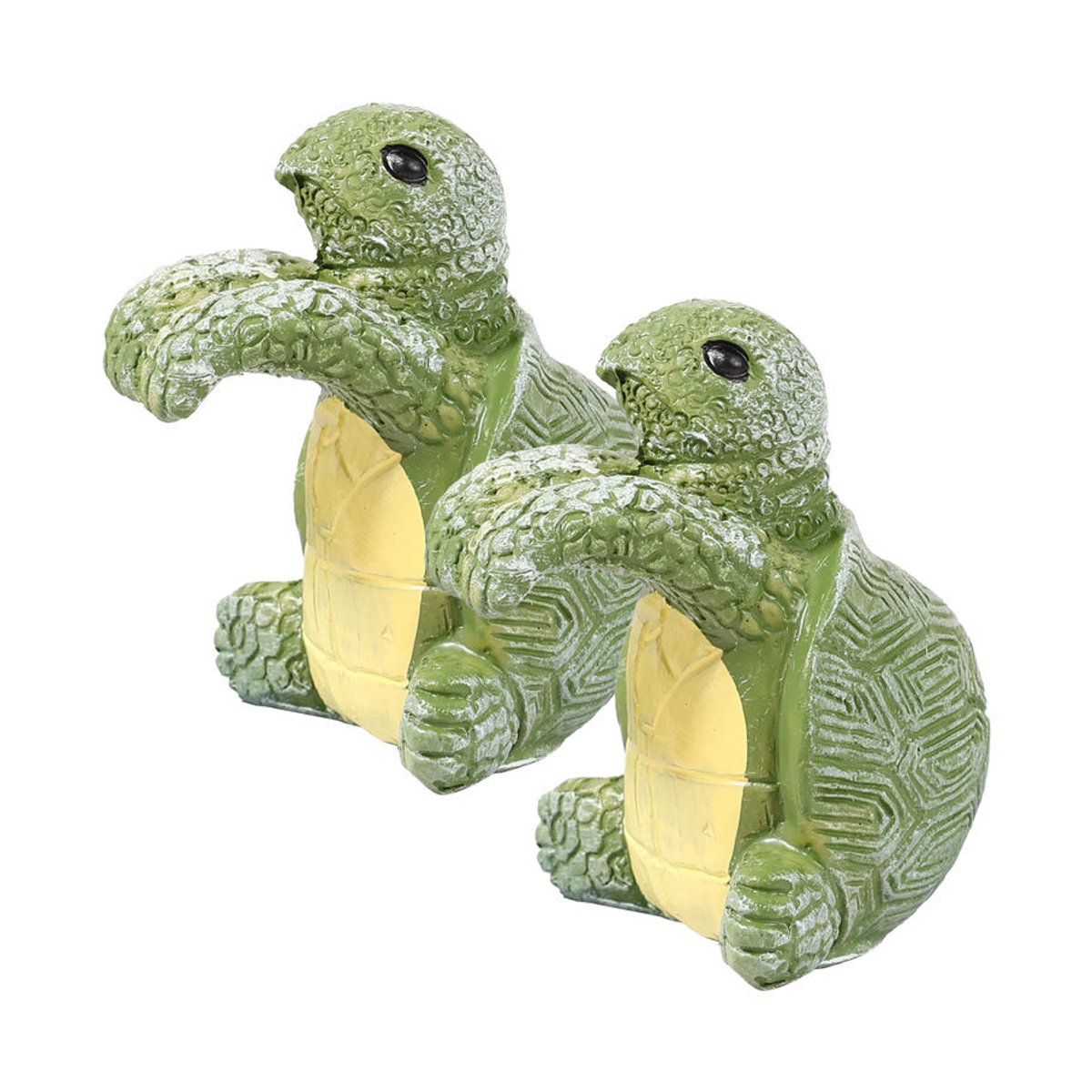 Realistische Schildkröten-Statue aus Kunstharz als hängende Topfdekoration in Braun und Mehrfarbig - Bild 7